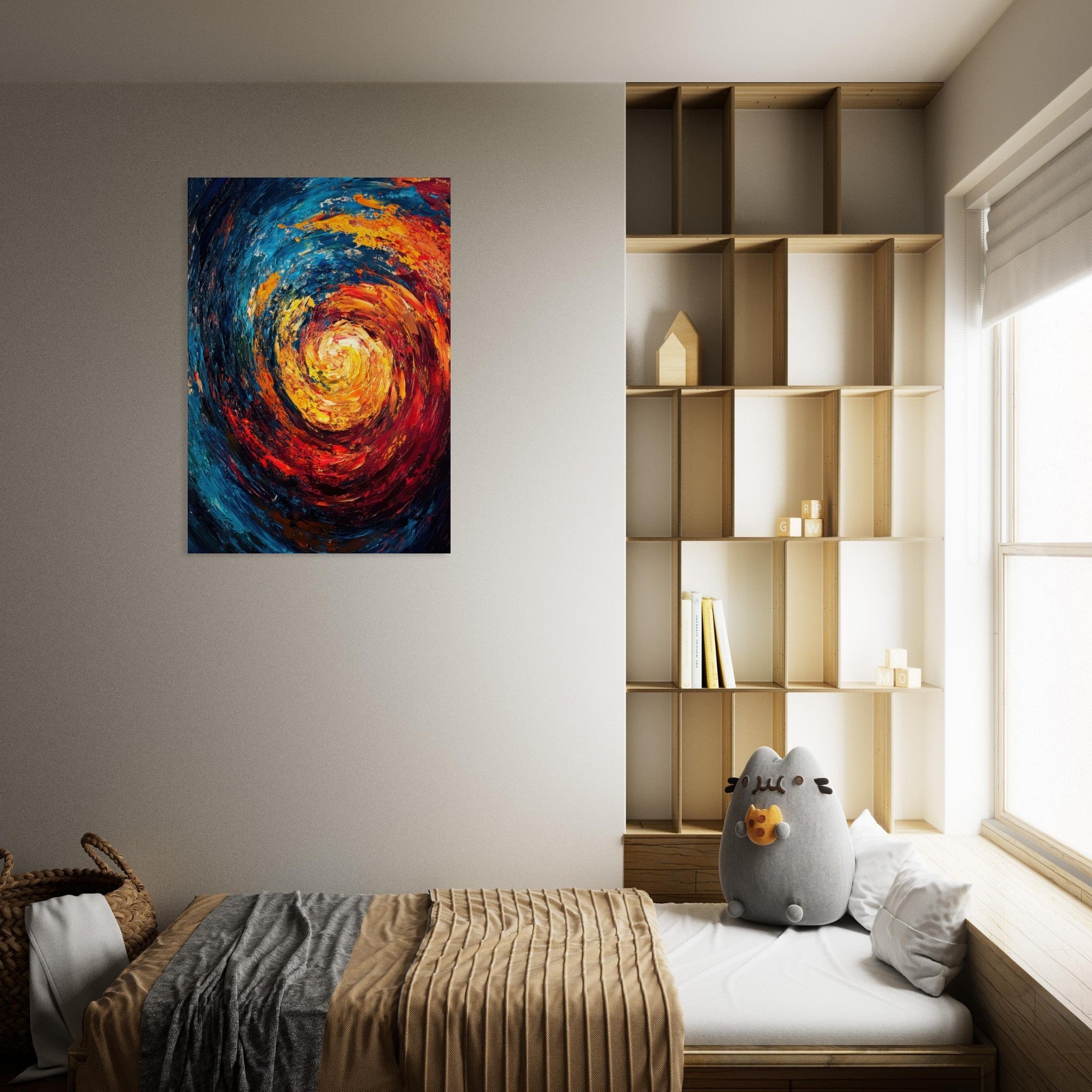 Aluminum Print Portrait - Vortex of Emotions A swirling fusion of vagrant - Shop Ai Art WebShop - Digital Art online Store