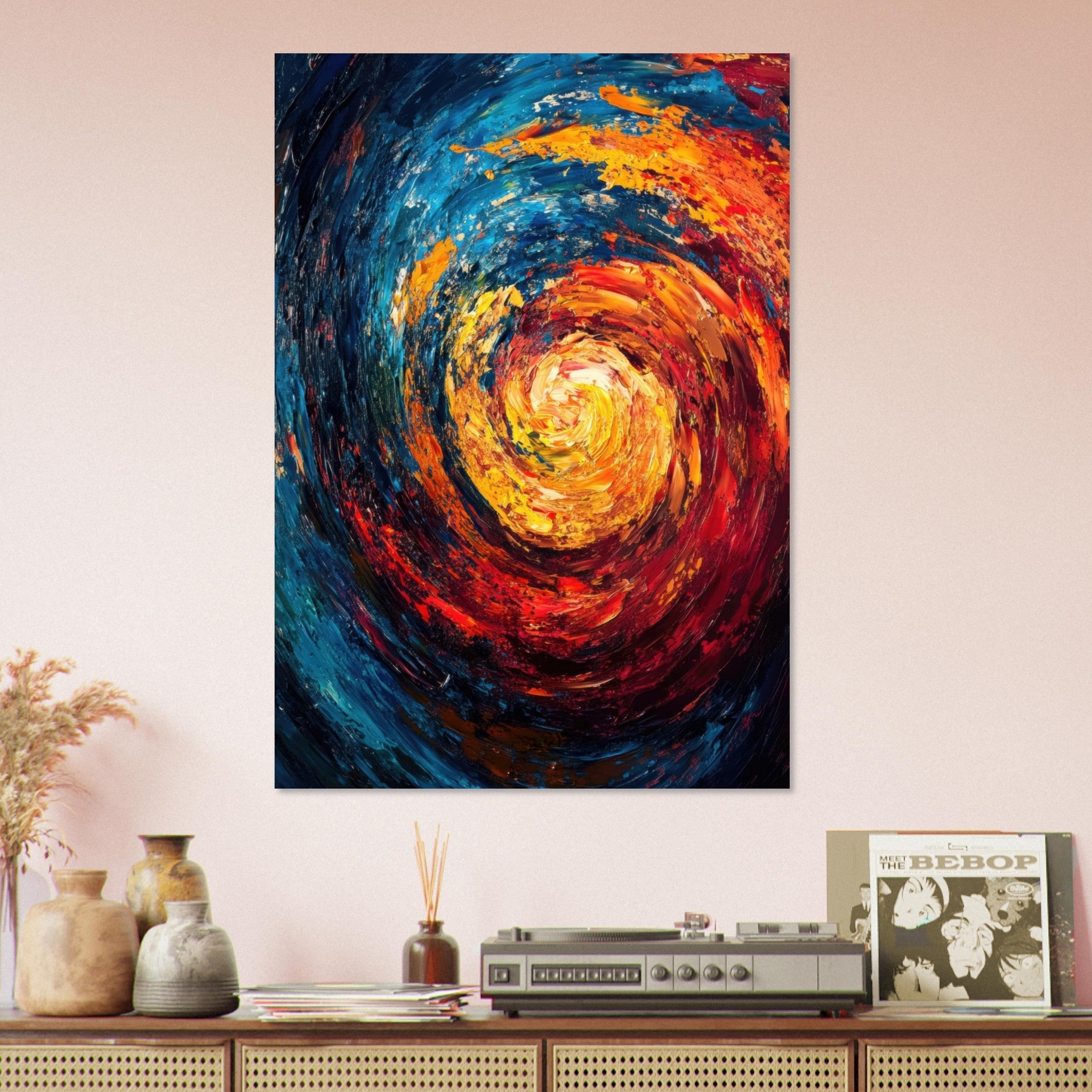 Aluminum Print Portrait - Vortex of Emotions A swirling fusion of vagrant - Shop Ai Art WebShop - Digital Art online Store