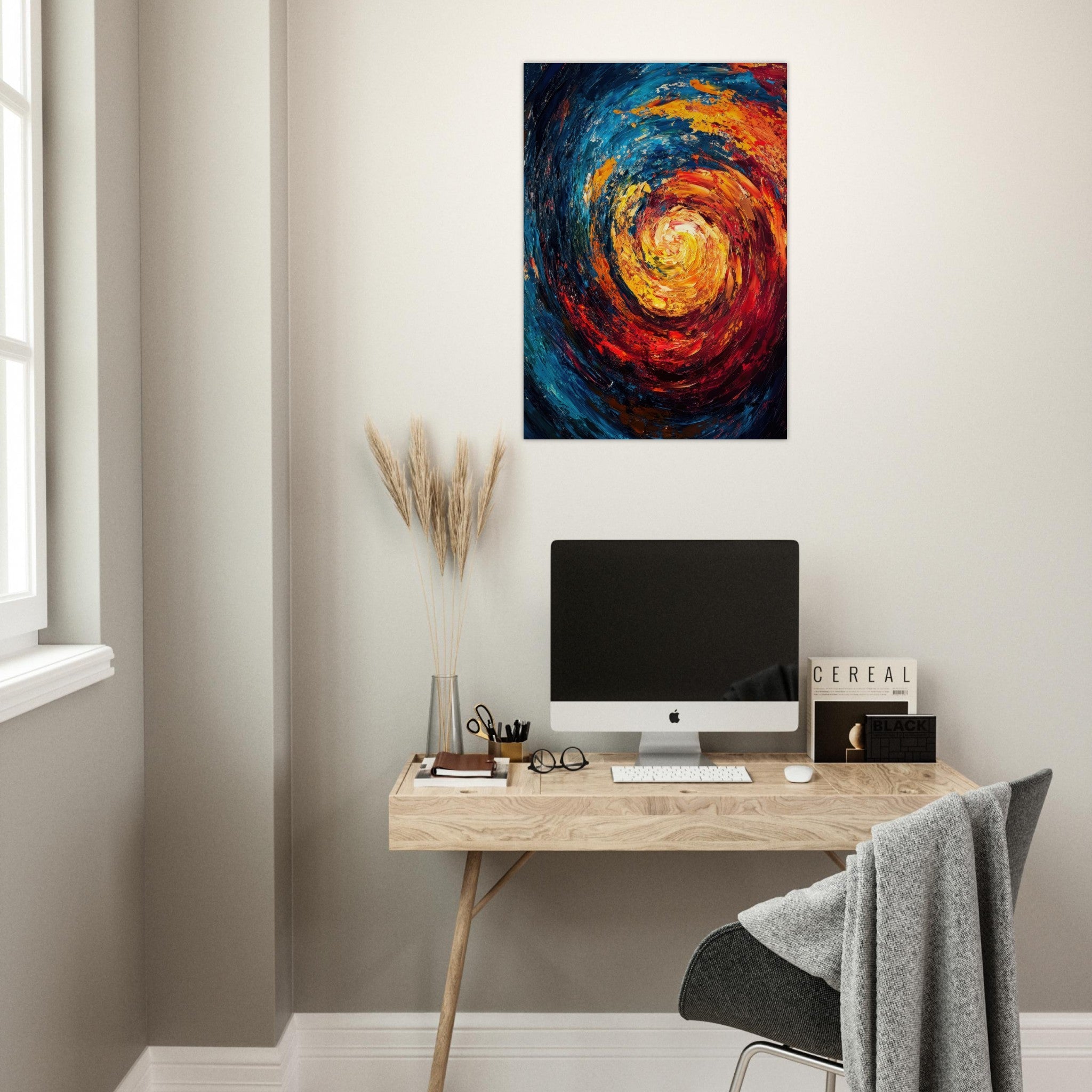 Aluminum Print Portrait - Vortex of Emotions A swirling fusion of vagrant - Shop Ai Art WebShop - Digital Art online Store