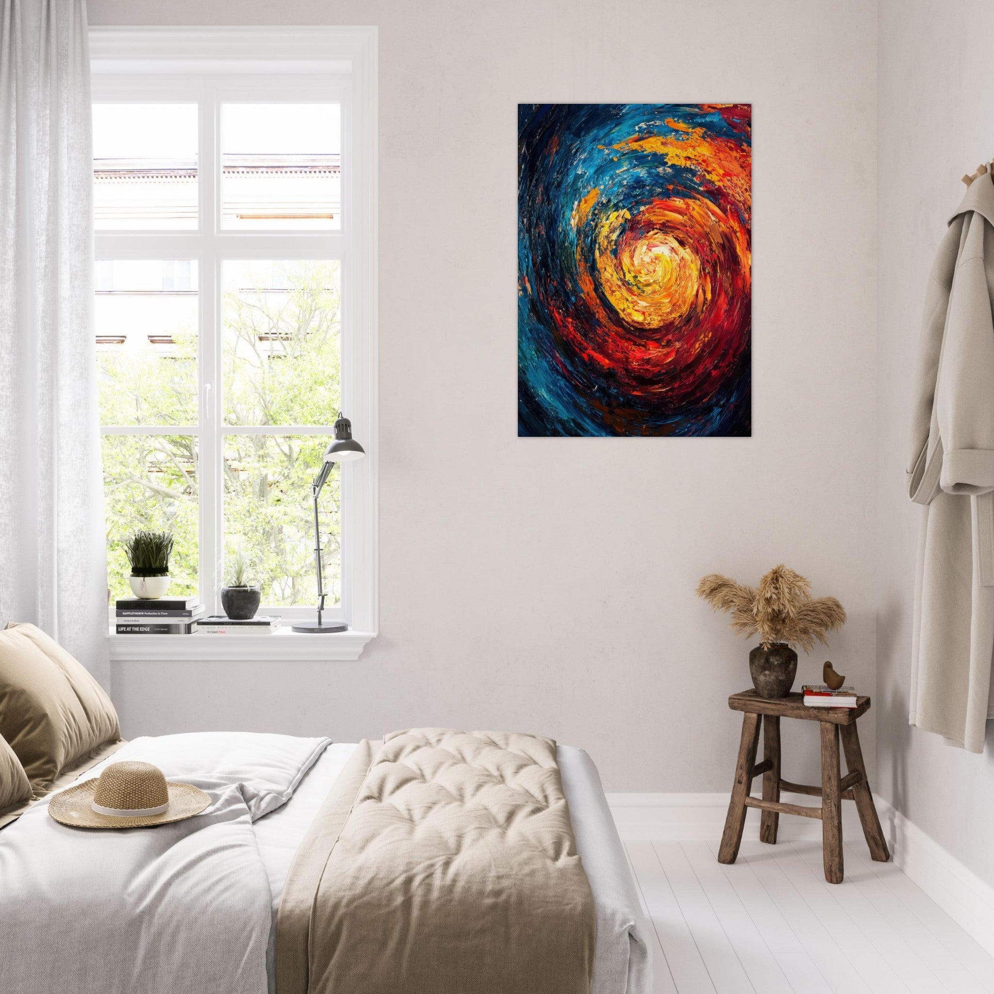 Aluminum Print Portrait - Vortex of Emotions A swirling fusion of vagrant - Shop Ai Art WebShop - Digital Art online Store