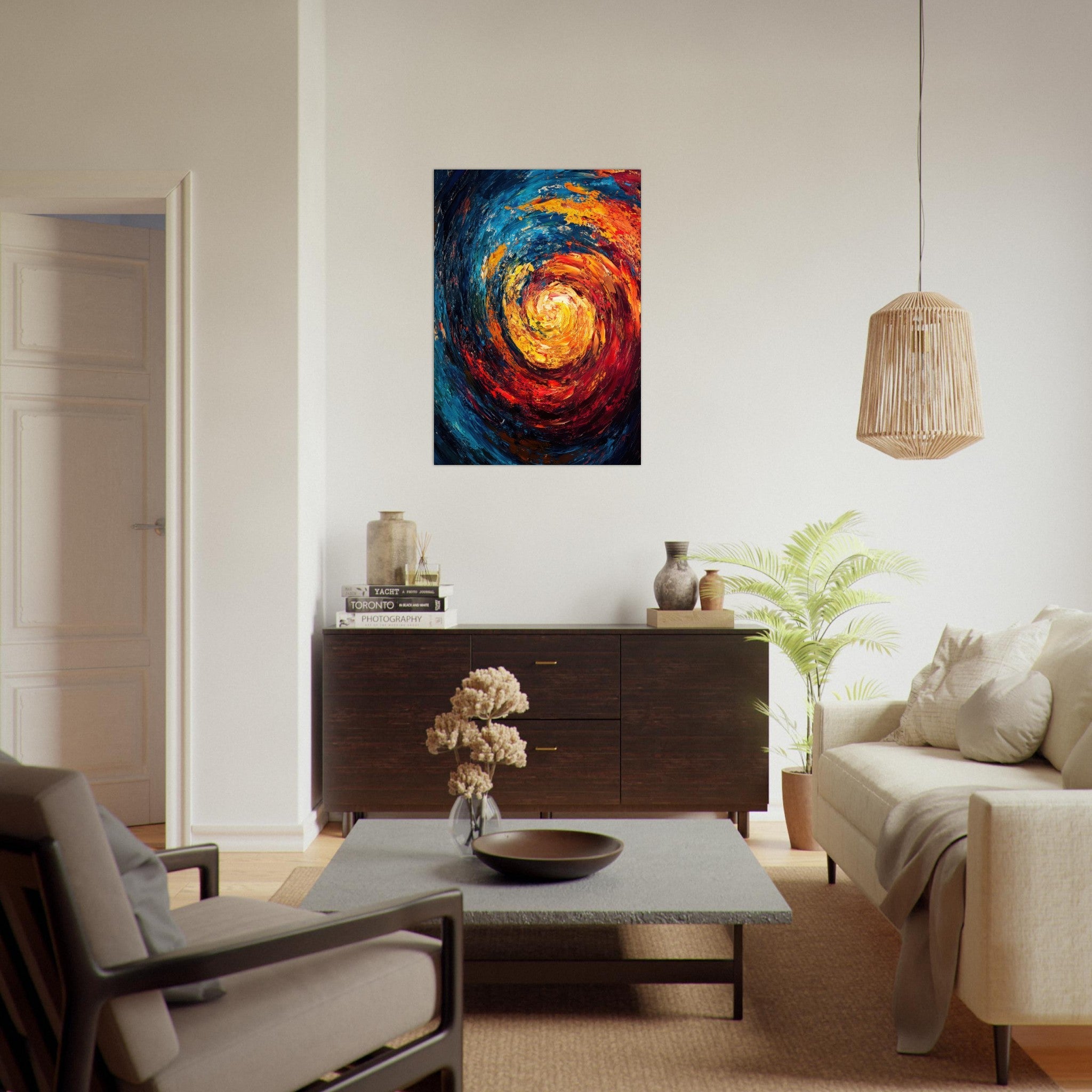 Aluminum Print Portrait - Vortex of Emotions A swirling fusion of vagrant - Shop Ai Art WebShop - Digital Art online Store