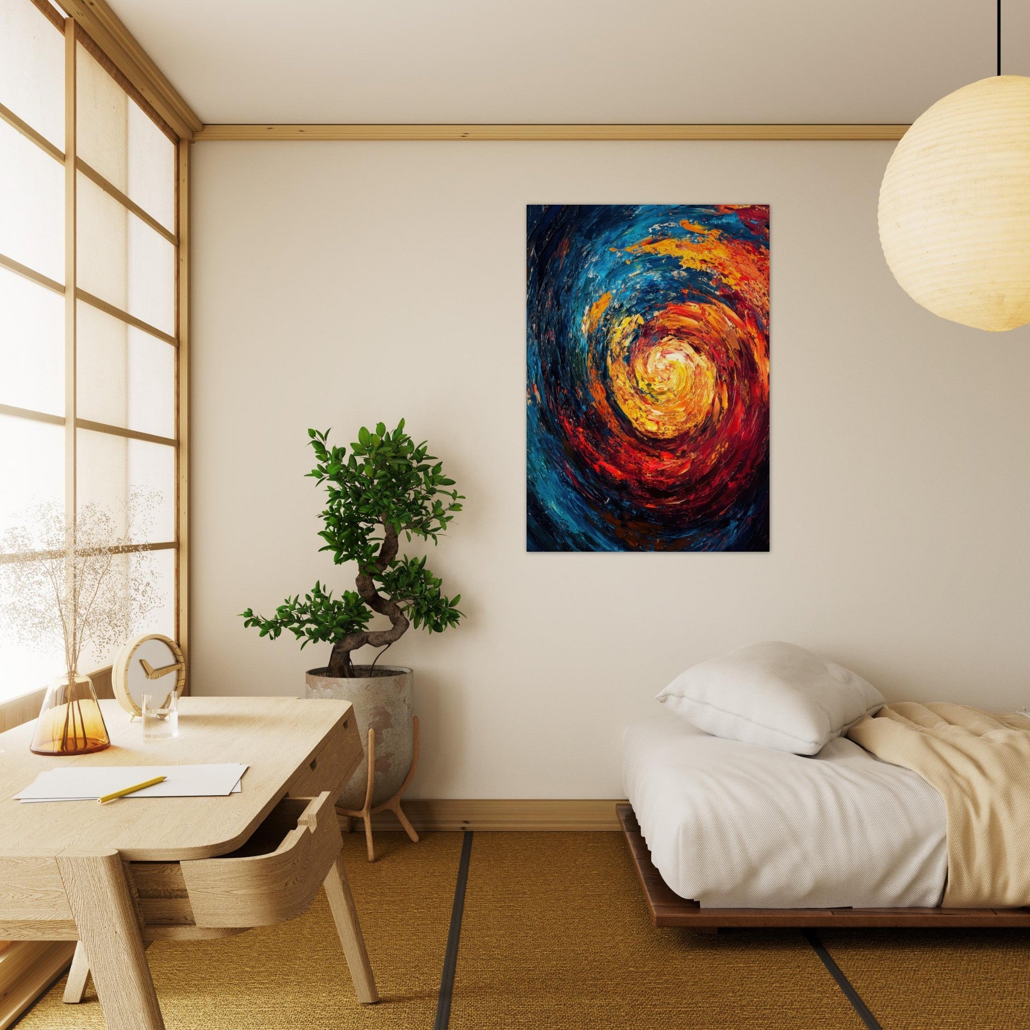Aluminum Print Portrait - Vortex of Emotions A swirling fusion of vagrant - Shop Ai Art WebShop - Digital Art online Store
