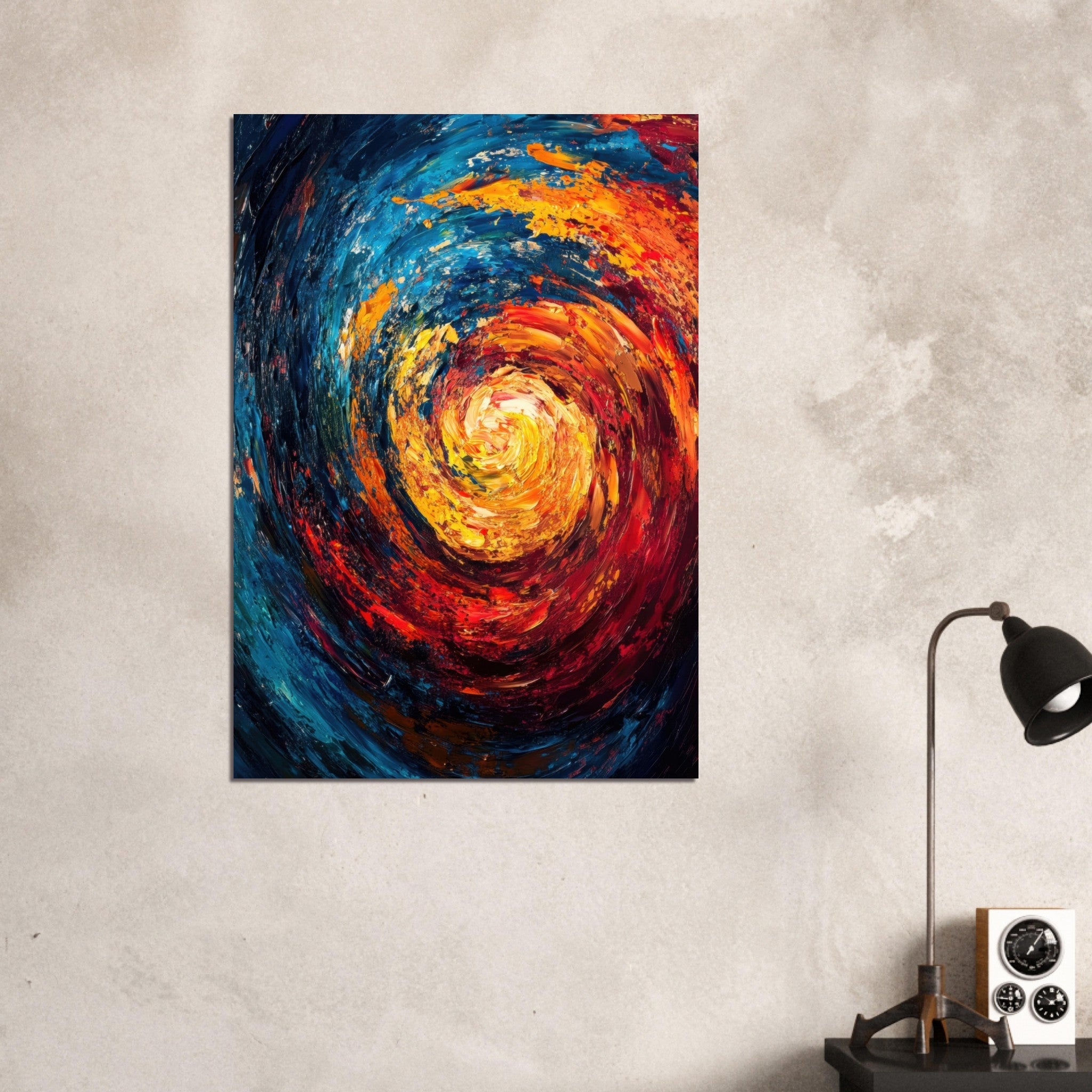 Aluminum Print Portrait - Vortex of Emotions A swirling fusion of vagrant - Shop Ai Art WebShop - Digital Art online Store