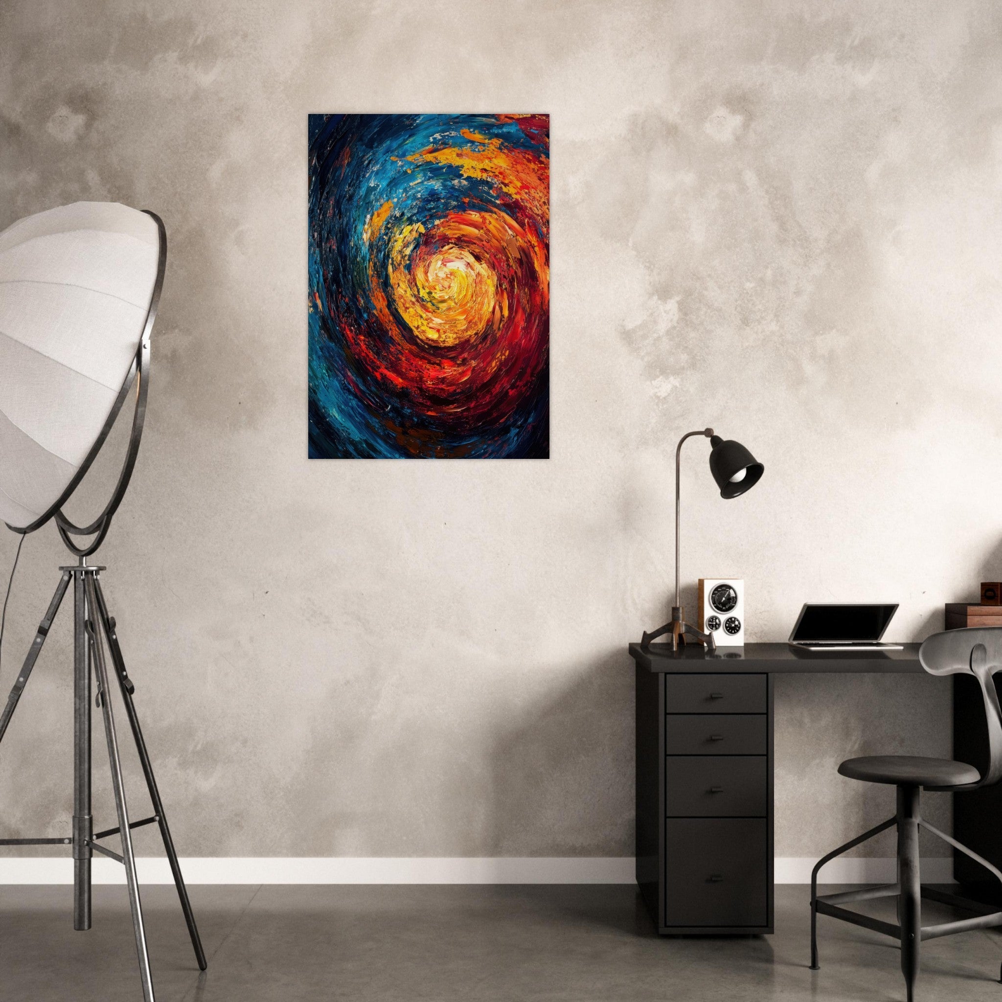 Aluminum Print Portrait - Vortex of Emotions A swirling fusion of vagrant - Shop Ai Art WebShop - Digital Art online Store