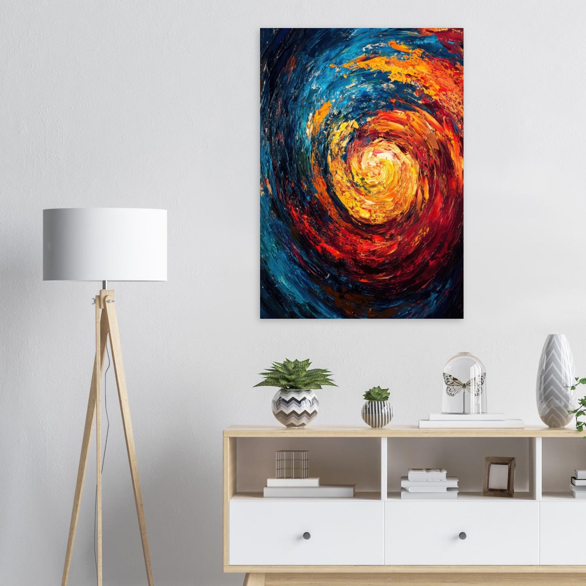 Aluminum Print Portrait - Vortex of Emotions A swirling fusion of vagrant - Shop Ai Art WebShop - Digital Art online Store
