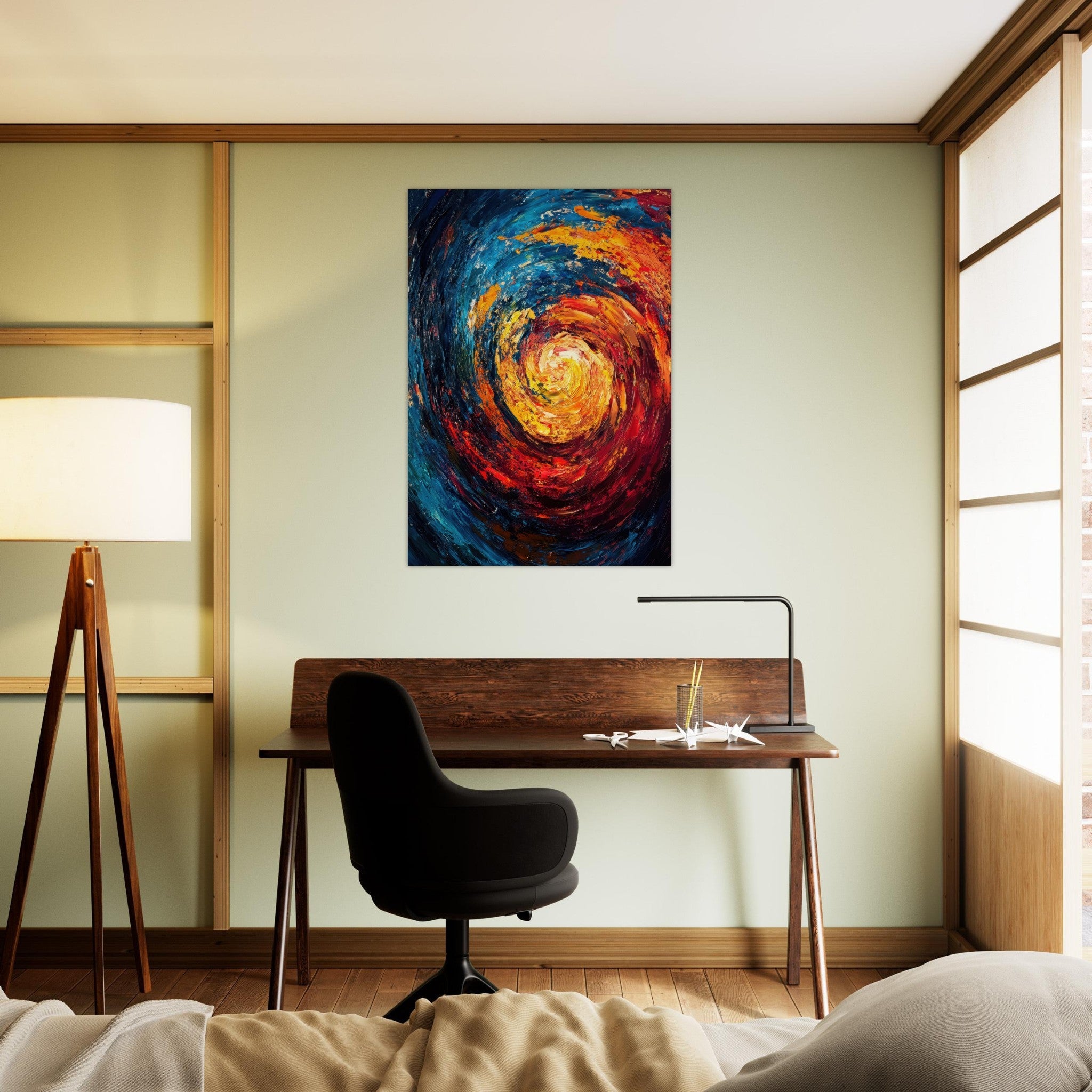 Aluminum Print Portrait - Vortex of Emotions A swirling fusion of vagrant - Shop Ai Art WebShop - Digital Art online Store