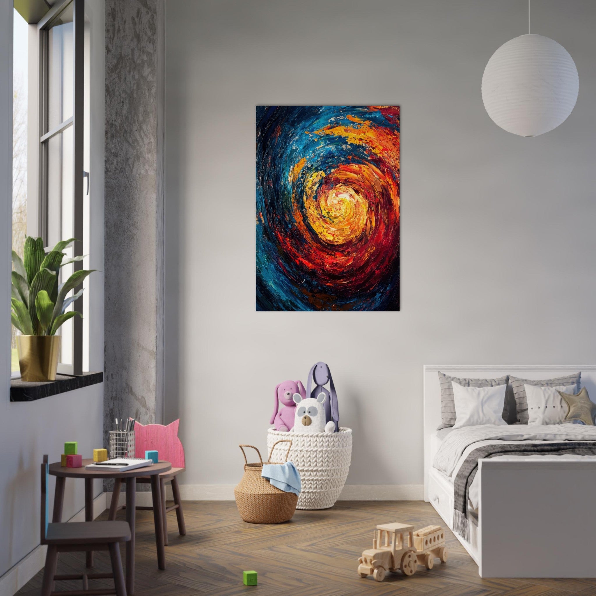 Aluminum Print Portrait - Vortex of Emotions A swirling fusion of vagrant - Shop Ai Art WebShop - Digital Art online Store