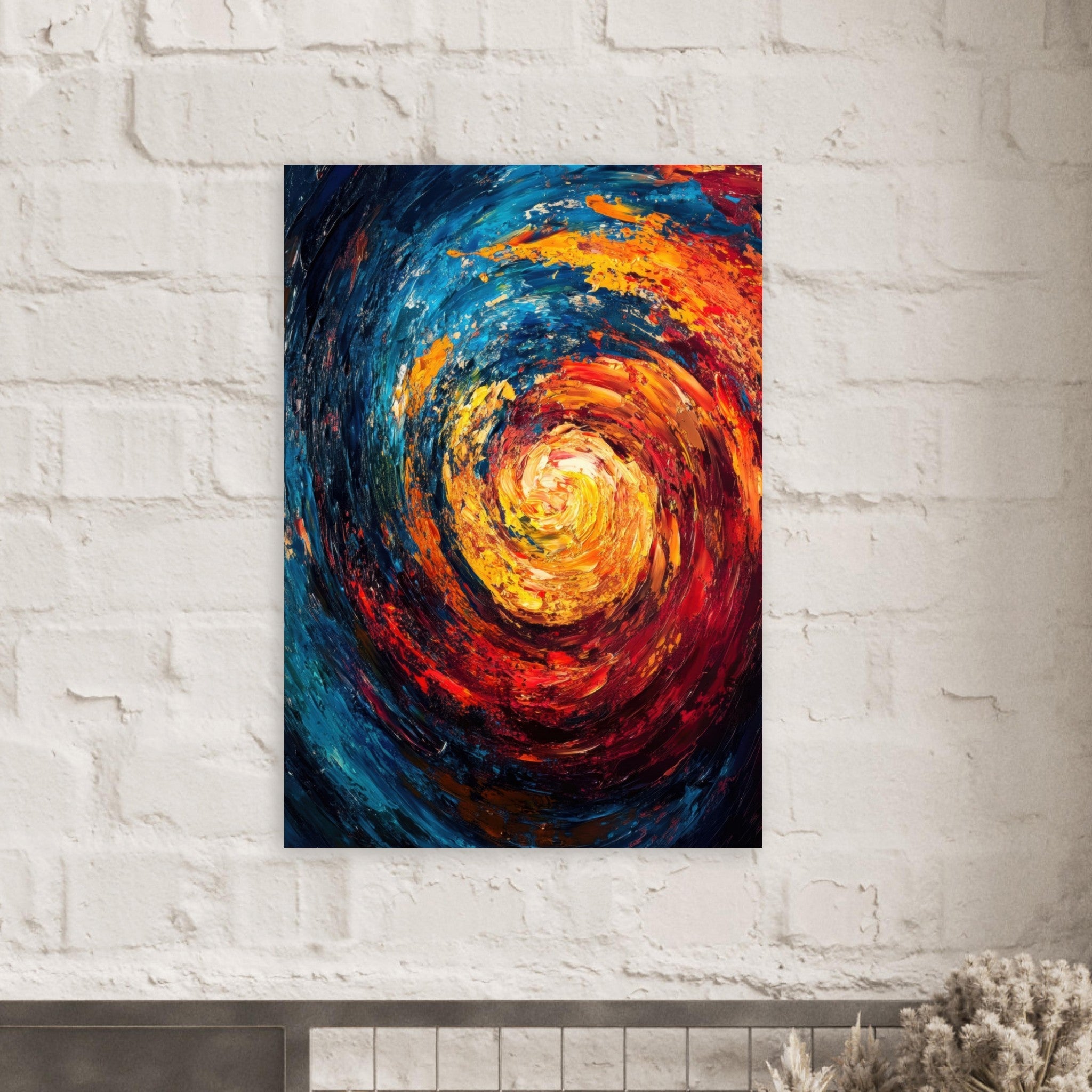 Aluminum Print Portrait - Vortex of Emotions A swirling fusion of vagrant - Shop Ai Art WebShop - Digital Art online Store