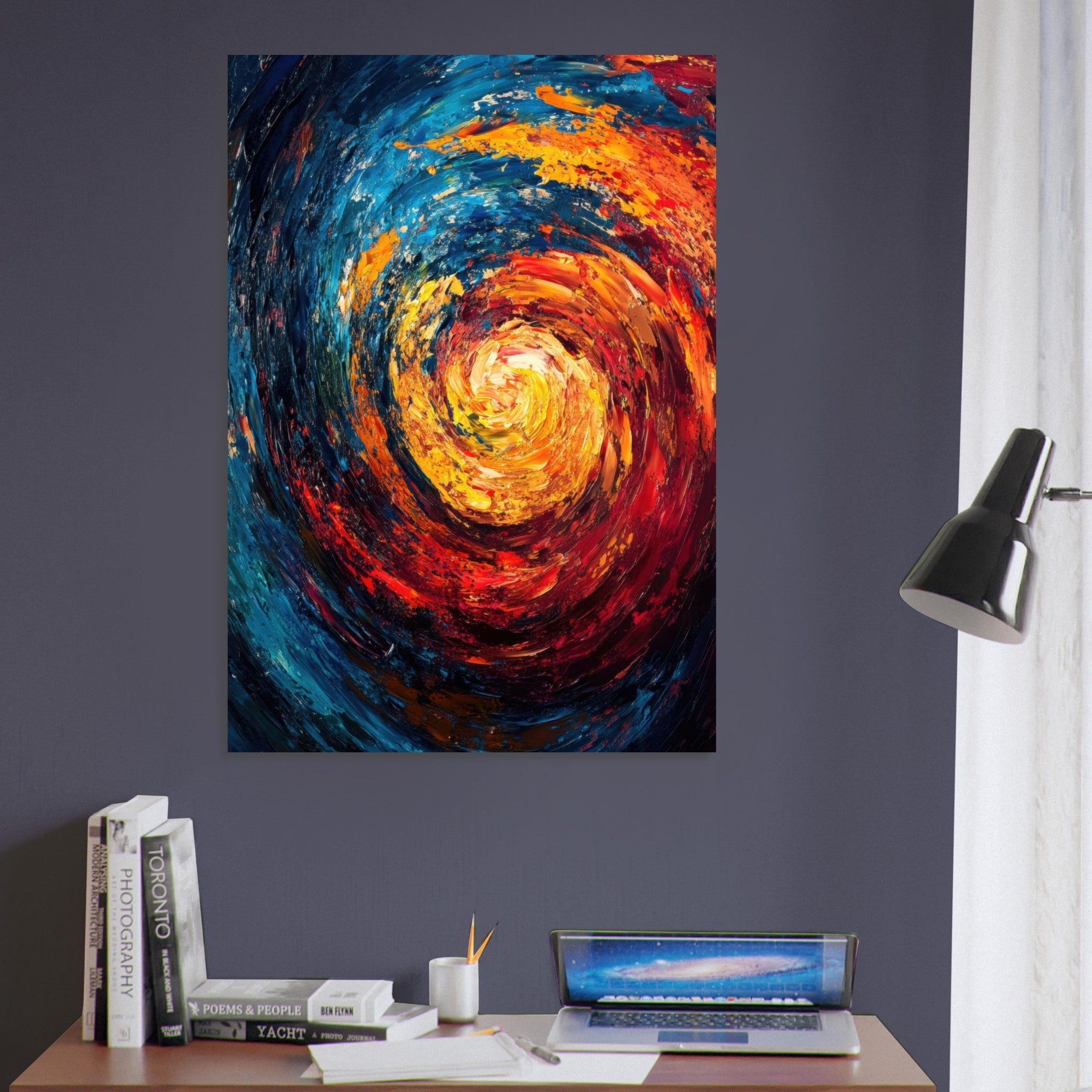 Aluminum Print Portrait - Vortex of Emotions A swirling fusion of vagrant - Shop Ai Art WebShop - Digital Art online Store