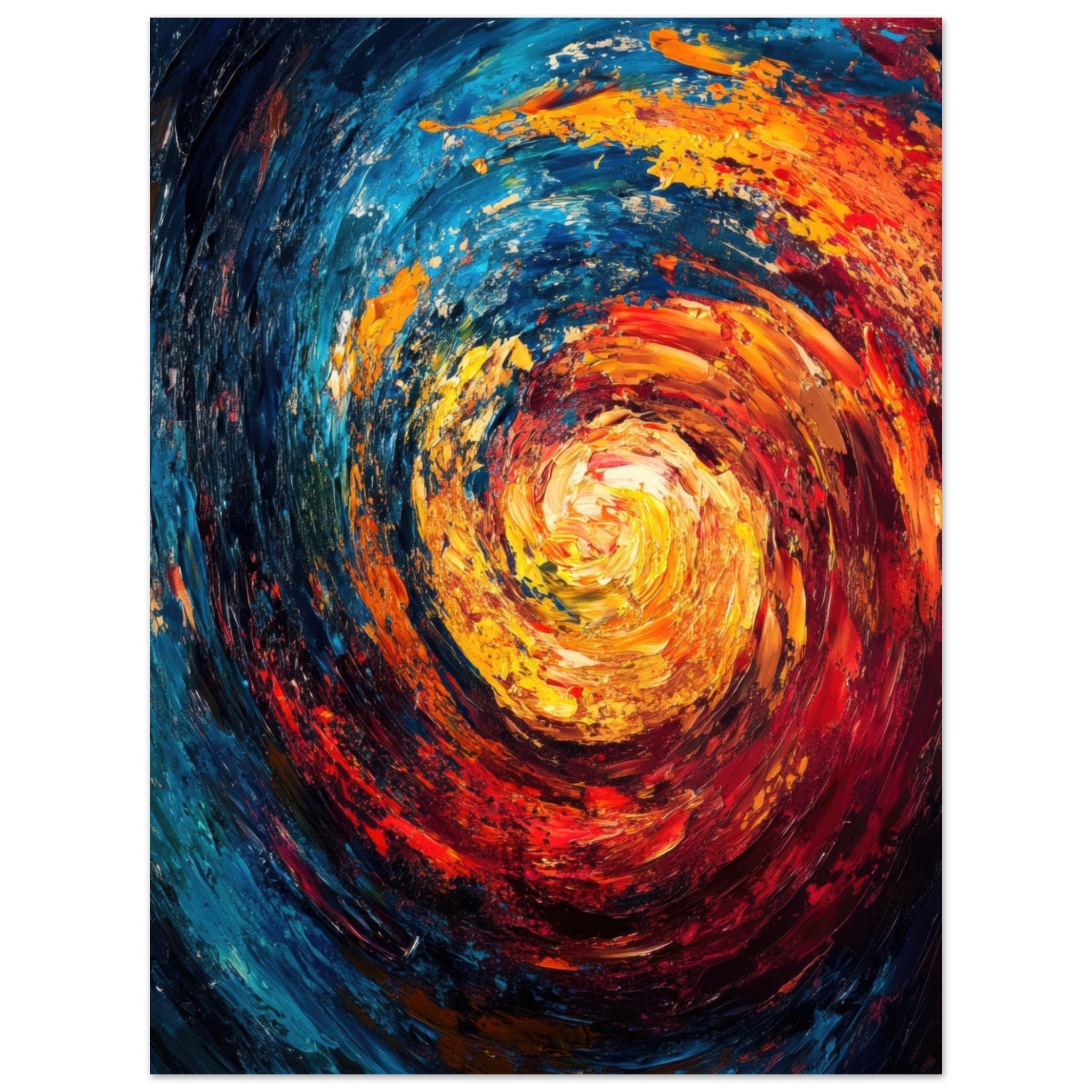 Aluminum Print Portrait - Vortex of Emotions A swirling fusion of vagrant - Shop Ai Art WebShop - Digital Art online Store