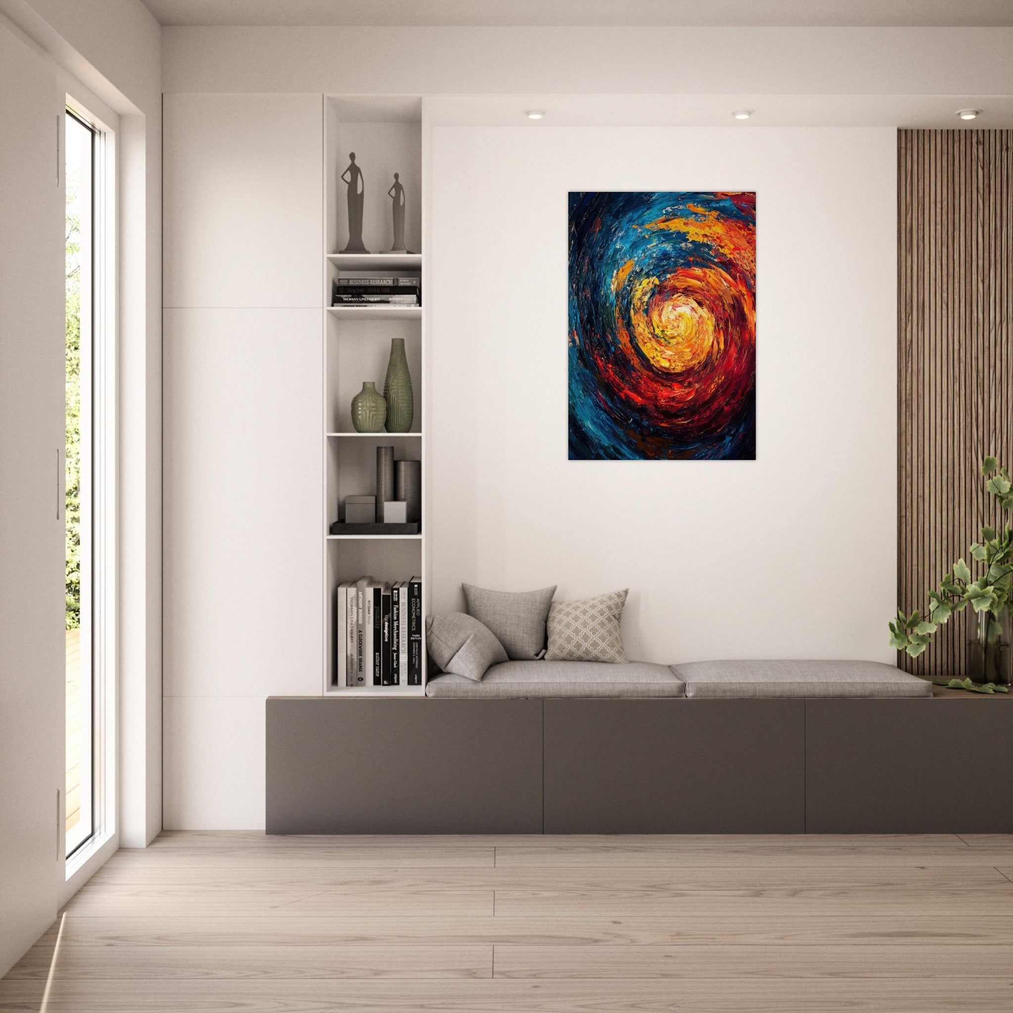 Aluminum Print Portrait - Vortex of Emotions A swirling fusion of vagrant - Shop Ai Art WebShop - Digital Art online Store