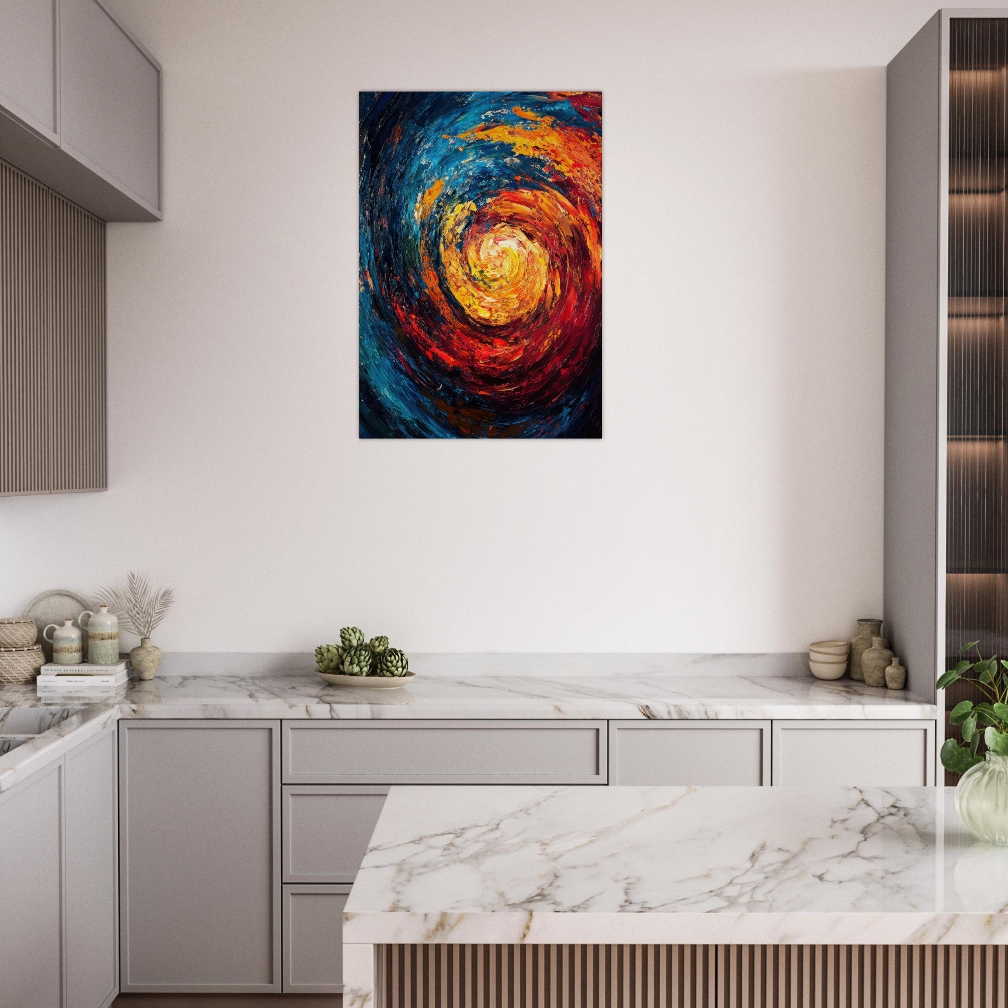 Aluminum Print Portrait - Vortex of Emotions A swirling fusion of vagrant - Shop Ai Art WebShop - Digital Art online Store