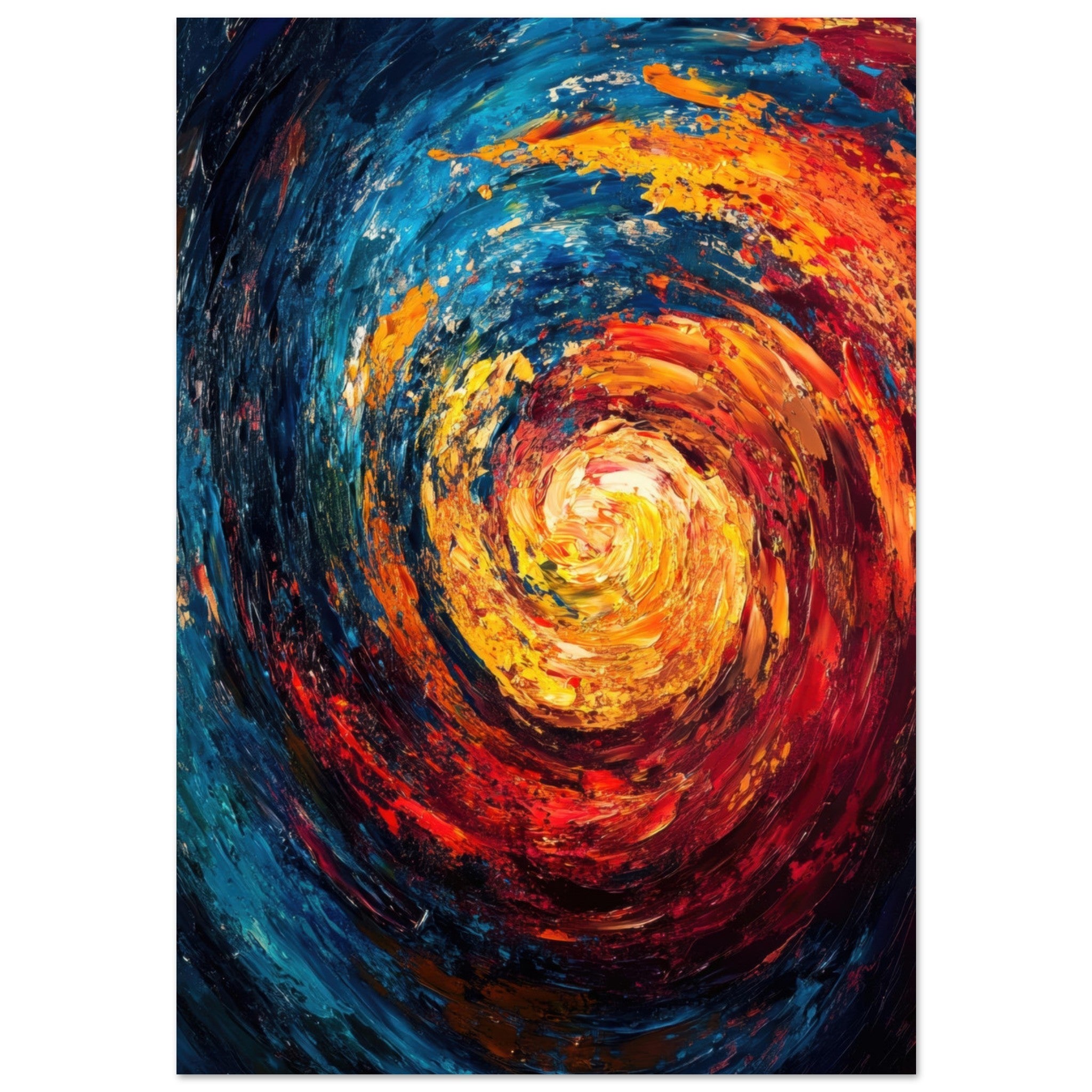 Aluminum Print Portrait - Vortex of Emotions A swirling fusion of vagrant - Shop Ai Art WebShop - Digital Art online Store