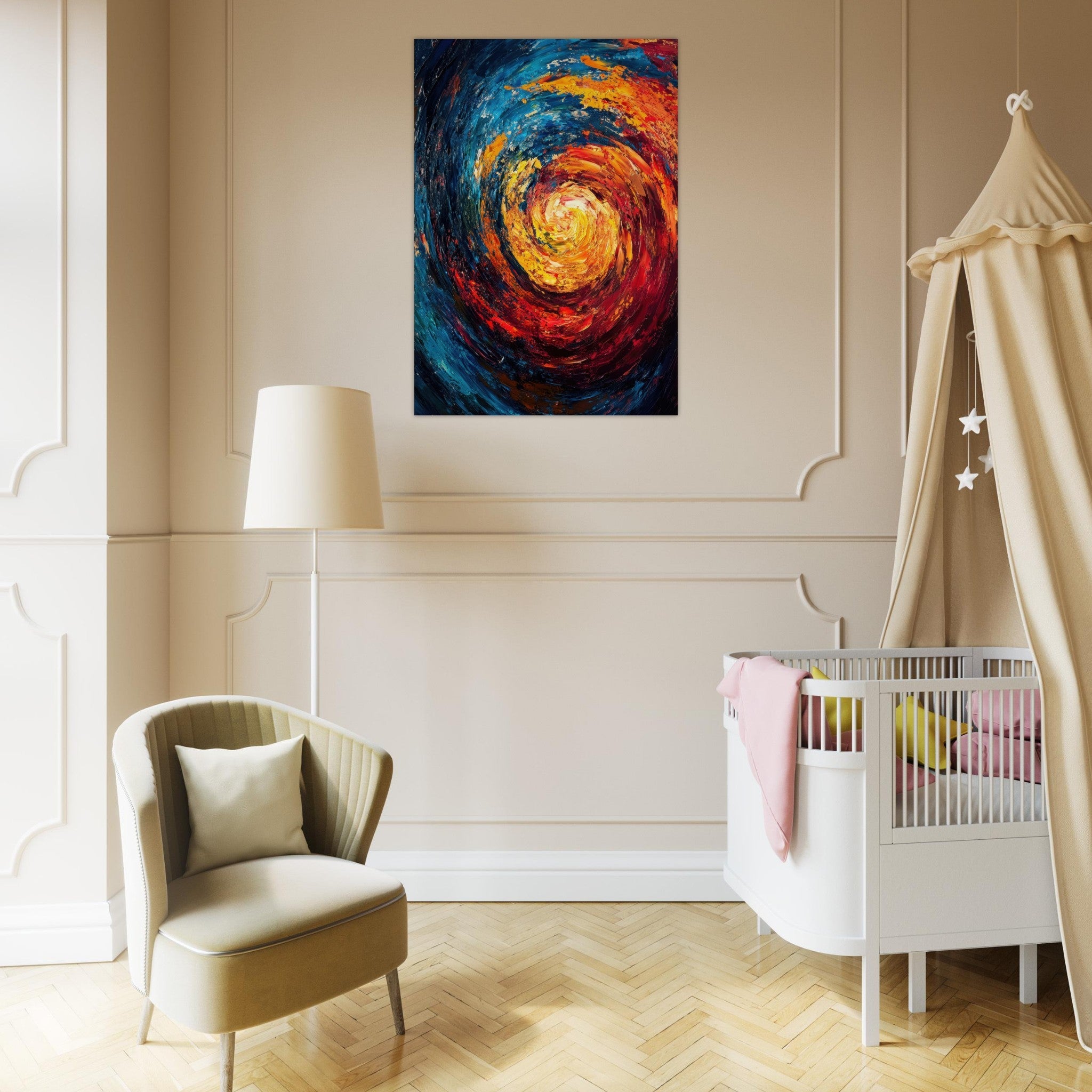 Aluminum Print Portrait - Vortex of Emotions A swirling fusion of vagrant - Shop Ai Art WebShop - Digital Art online Store