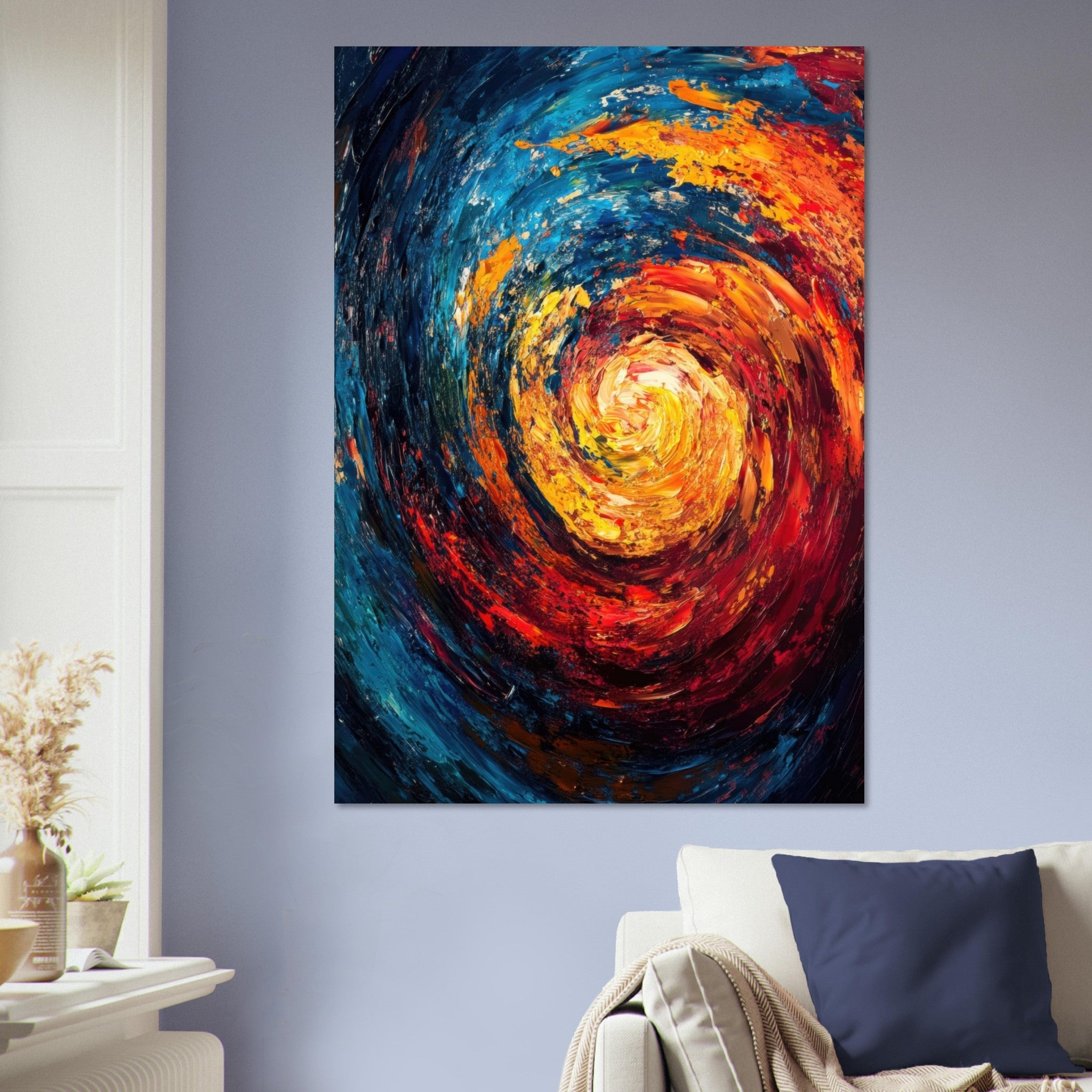 Aluminum Print Portrait - Vortex of Emotions A swirling fusion of vagrant - Shop Ai Art WebShop - Digital Art online Store