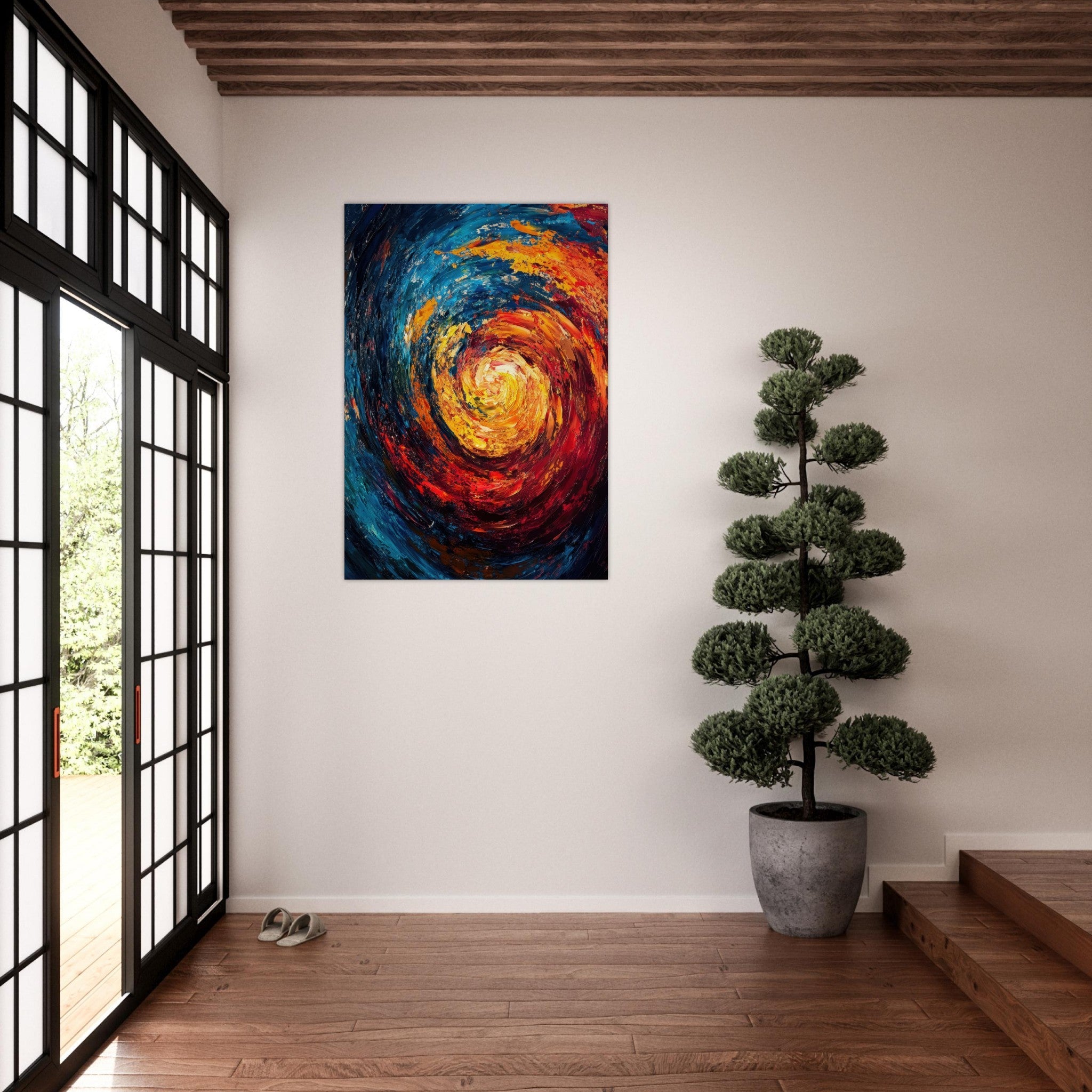 Aluminum Print Portrait - Vortex of Emotions A swirling fusion of vagrant - Shop Ai Art WebShop - Digital Art online Store