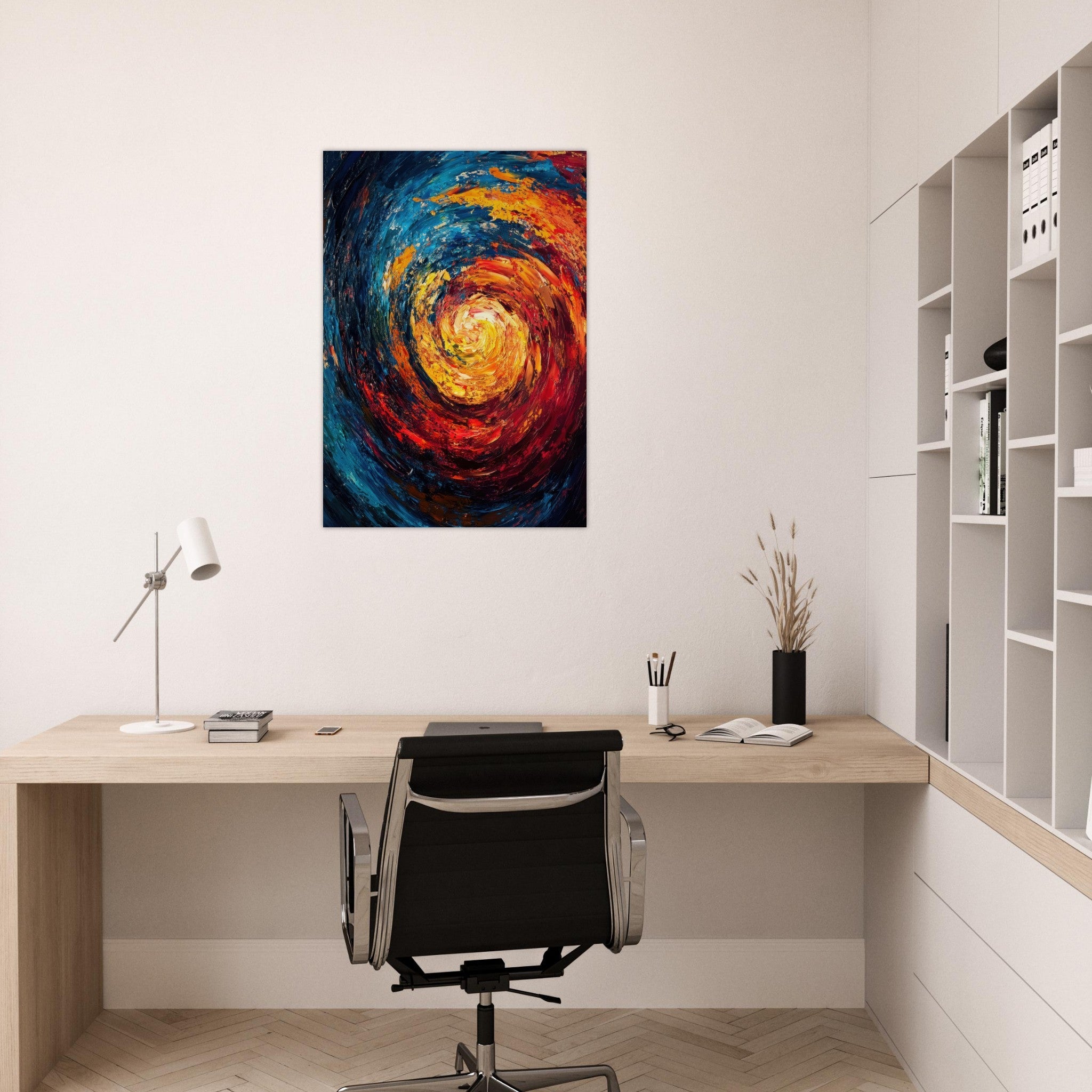 Aluminum Print Portrait - Vortex of Emotions A swirling fusion of vagrant - Shop Ai Art WebShop - Digital Art online Store