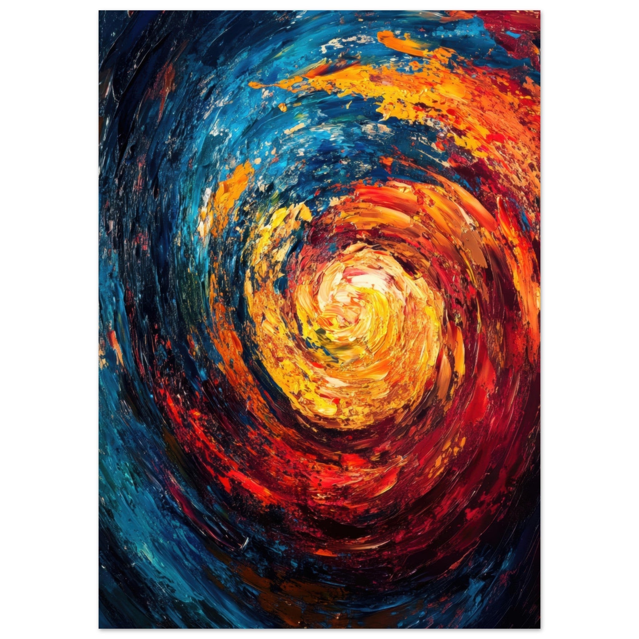 Aluminum Print Portrait - Vortex of Emotions A swirling fusion of vagrant - Shop Ai Art WebShop - Digital Art online Store