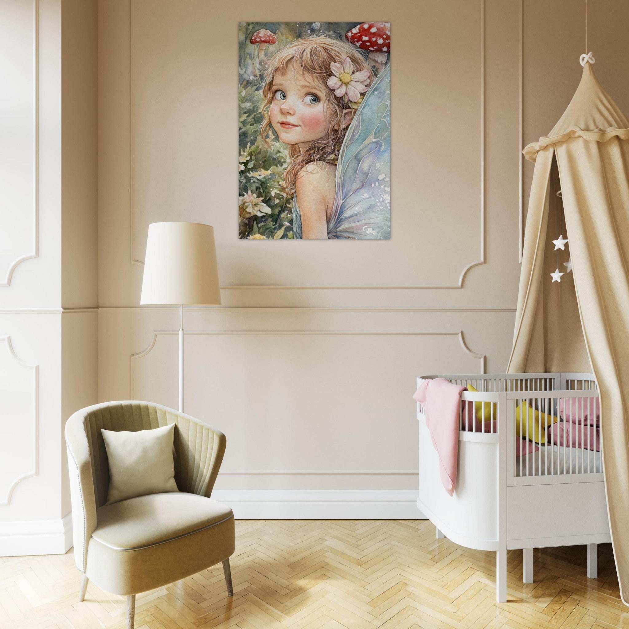 Aluminum Print Portrait - Watercolor Faerie Glade Watercolor Over - the - Thou 3 - Shop Ai Art WebShop - Digital Art online Store