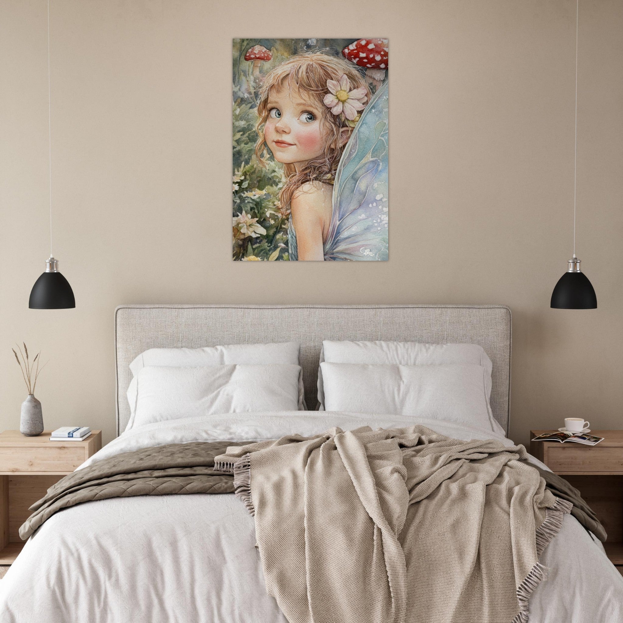 Aluminum Print Portrait - Watercolor Faerie Glade Watercolor Over - the - Thou 3 - Shop Ai Art WebShop - Digital Art online Store