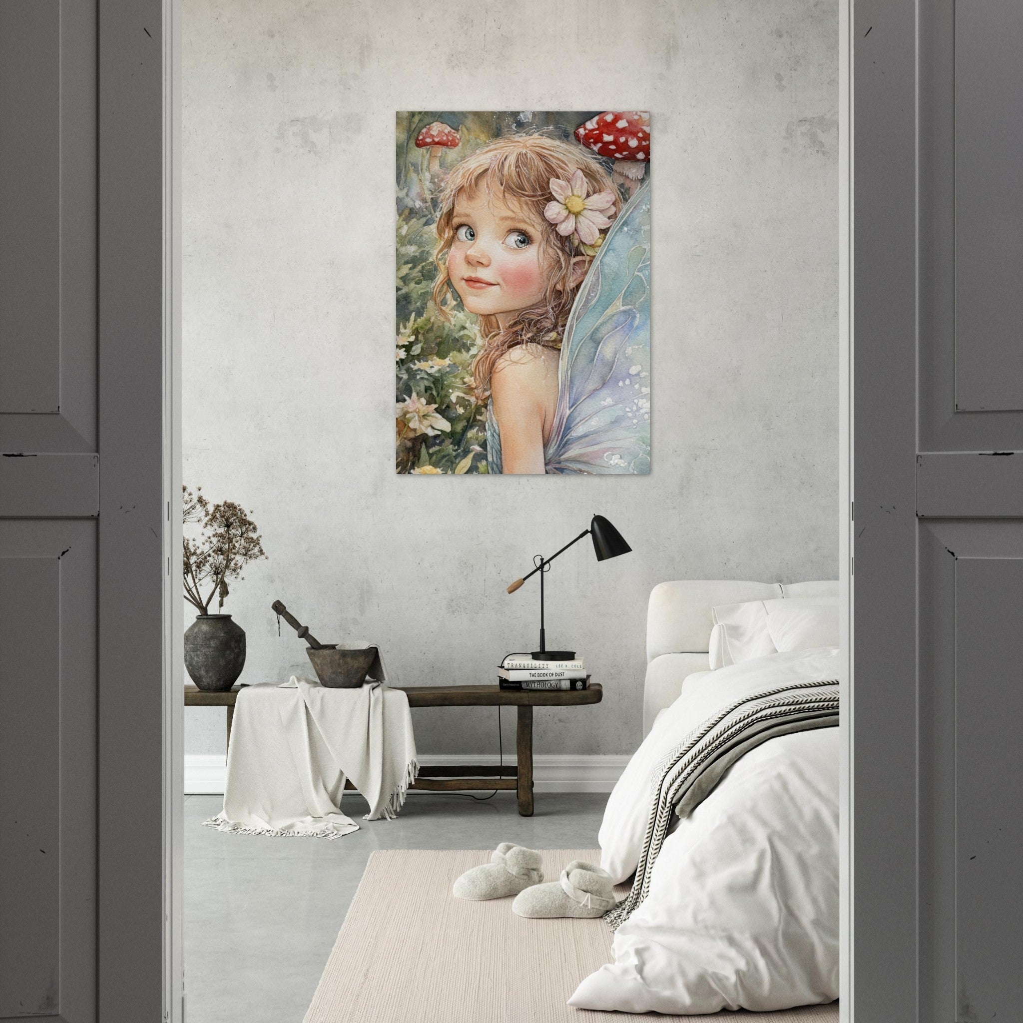 Aluminum Print Portrait - Watercolor Faerie Glade Watercolor Over - the - Thou 3 - Shop Ai Art WebShop - Digital Art online Store