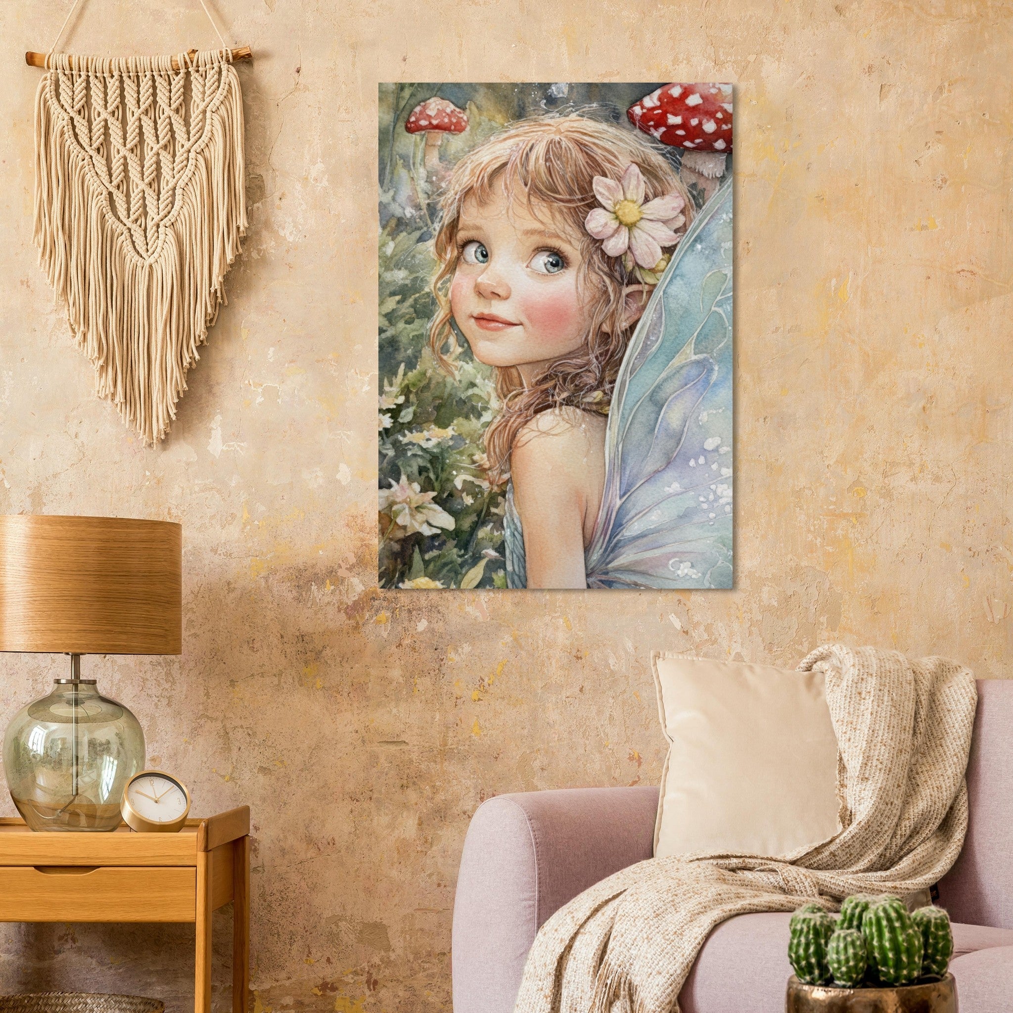 Aluminum Print Portrait - Watercolor Faerie Glade Watercolor Over - the - Thou 3 - Shop Ai Art WebShop - Digital Art online Store