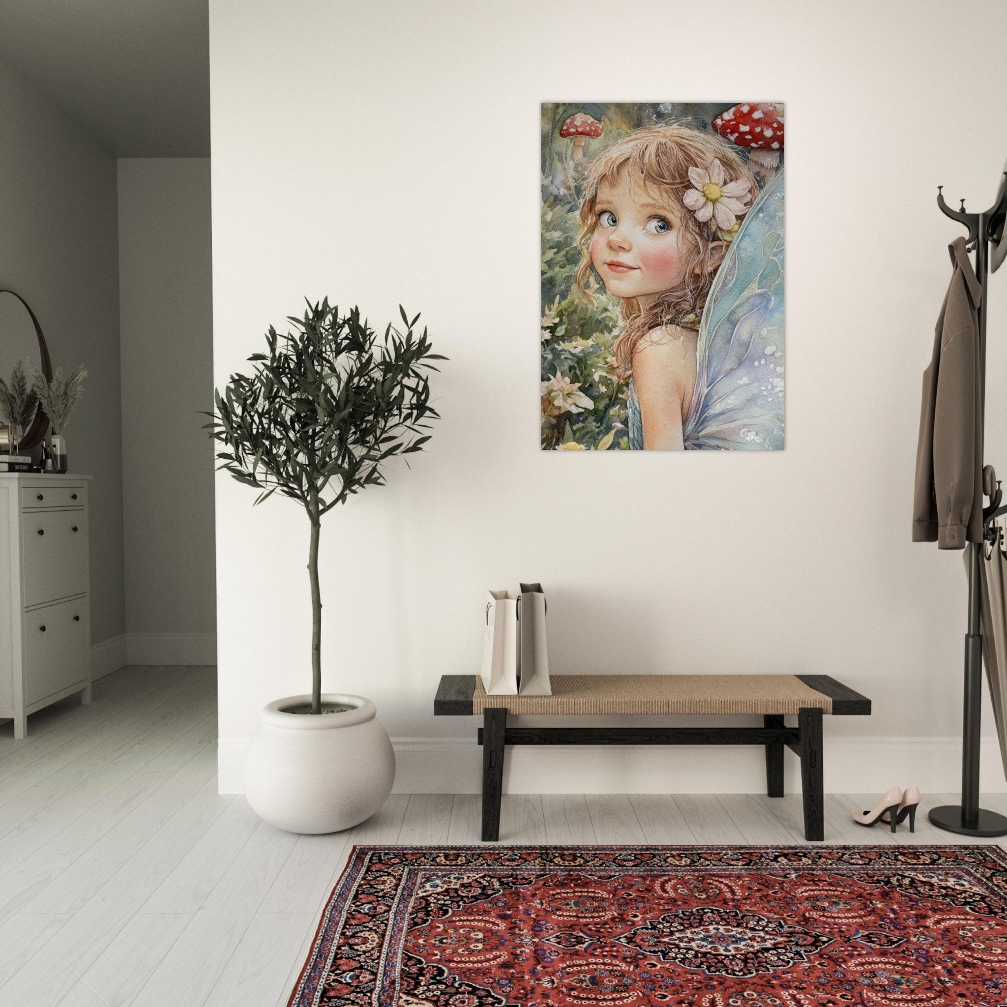 Aluminum Print Portrait - Watercolor Faerie Glade Watercolor Over - the - Thou 3 - Shop Ai Art WebShop - Digital Art online Store