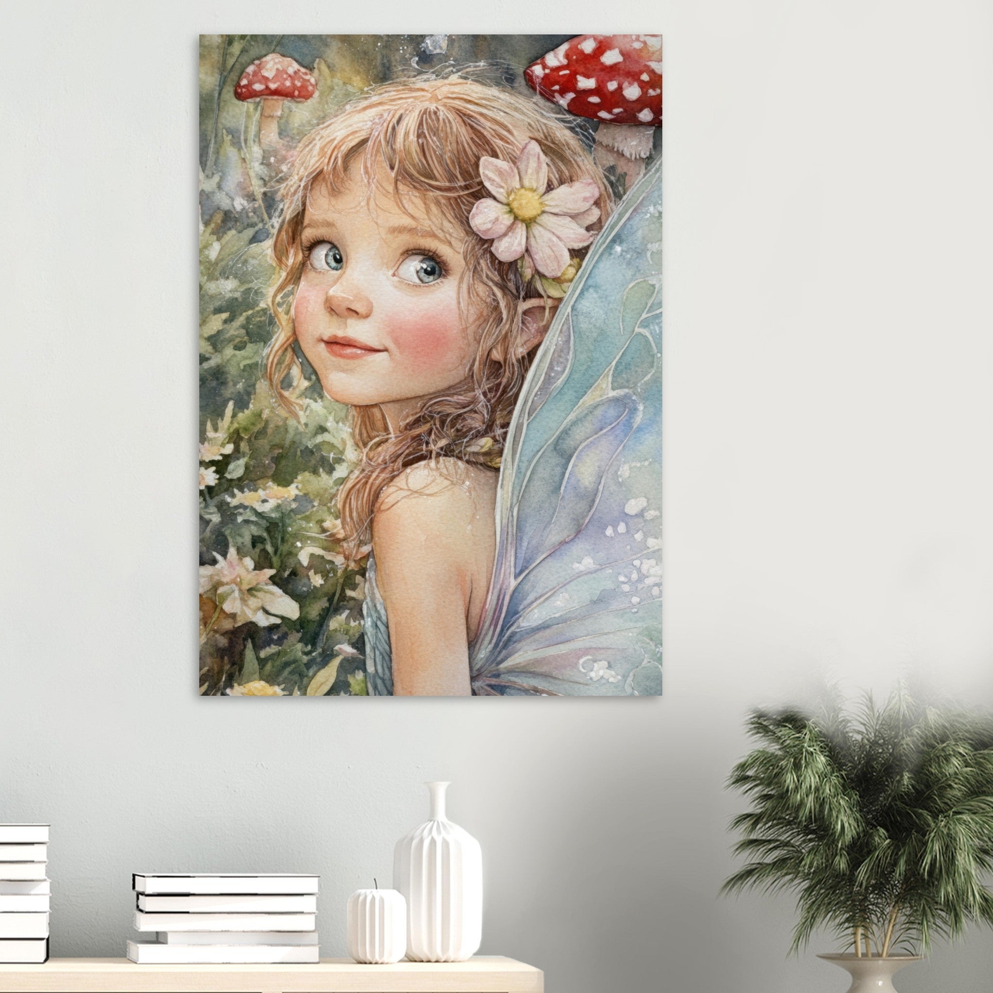 Aluminum Print Portrait - Watercolor Faerie Glade Watercolor Over - the - Thou 3 - Shop Ai Art WebShop - Digital Art online Store