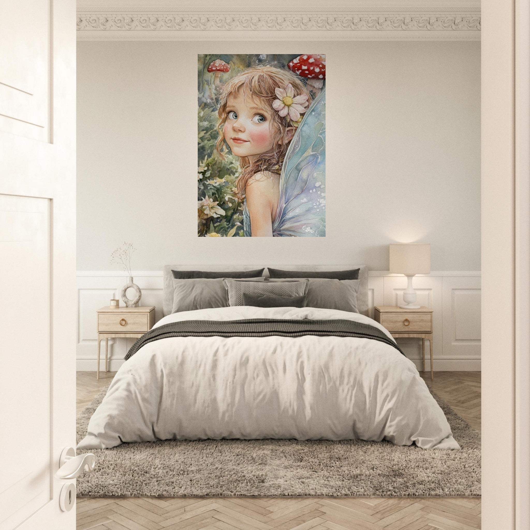 Aluminum Print Portrait - Watercolor Faerie Glade Watercolor Over - the - Thou 3 - Shop Ai Art WebShop - Digital Art online Store