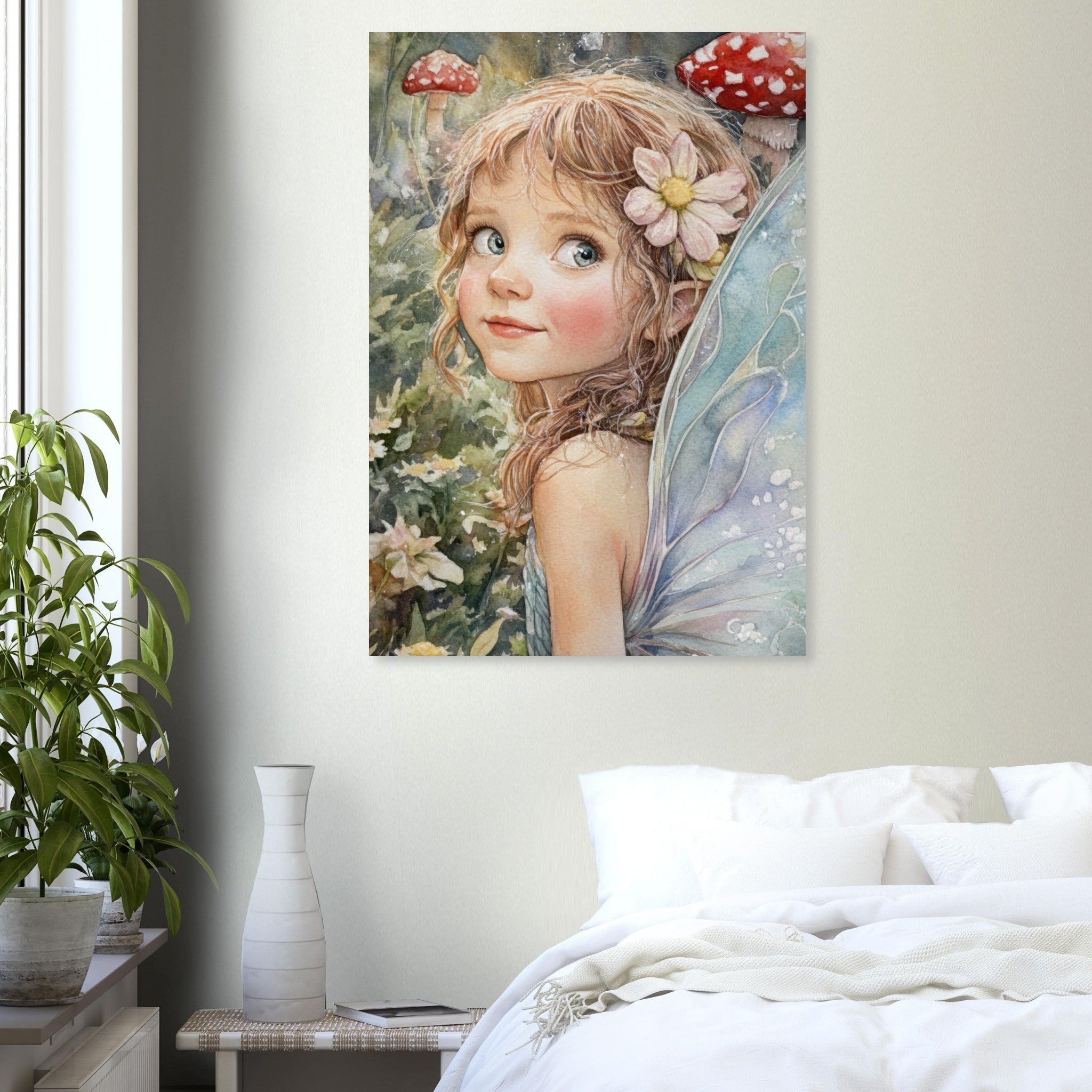 Aluminum Print Portrait - Watercolor Faerie Glade Watercolor Over - the - Thou 3 - Shop Ai Art WebShop - Digital Art online Store