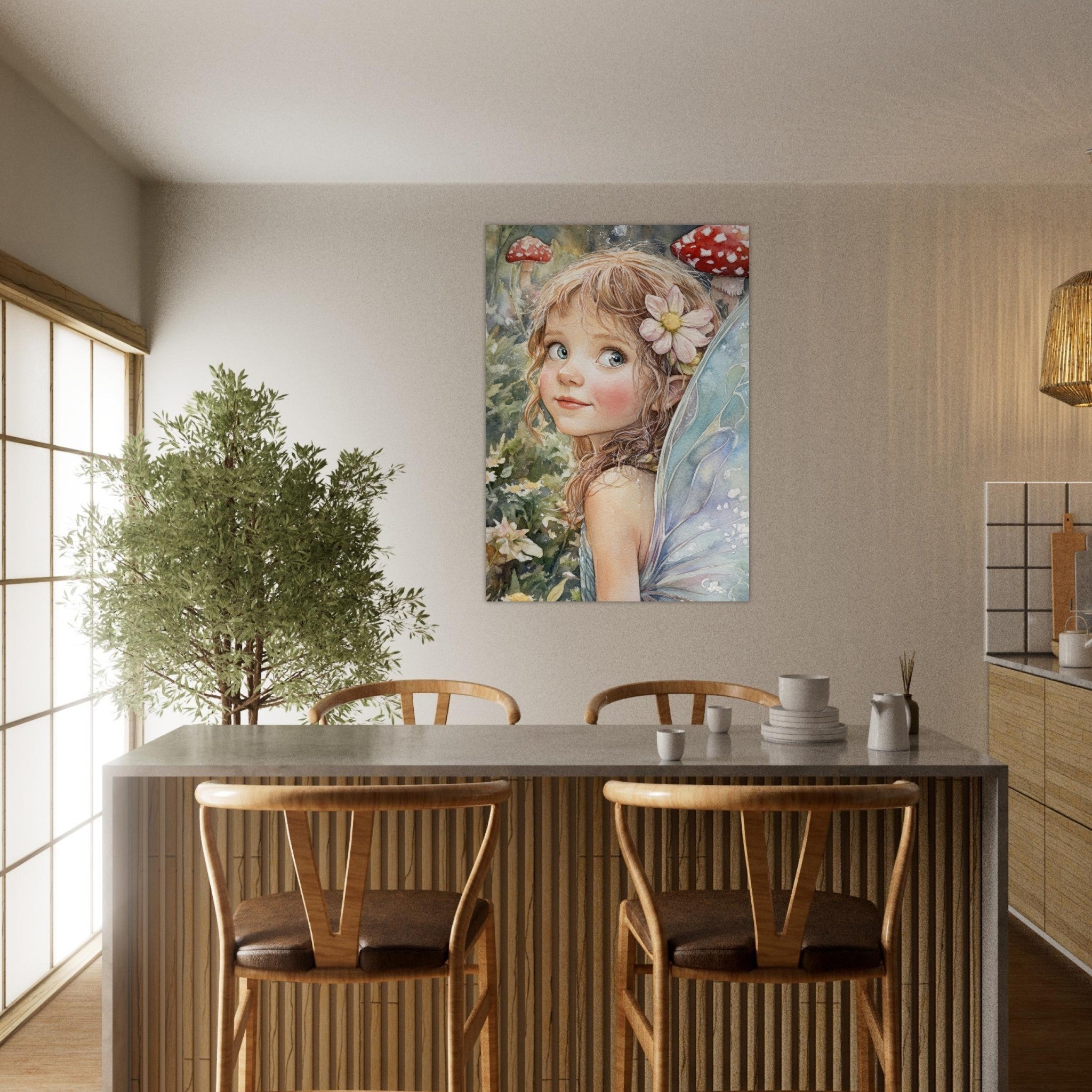 Aluminum Print Portrait - Watercolor Faerie Glade Watercolor Over - the - Thou 3 - Shop Ai Art WebShop - Digital Art online Store