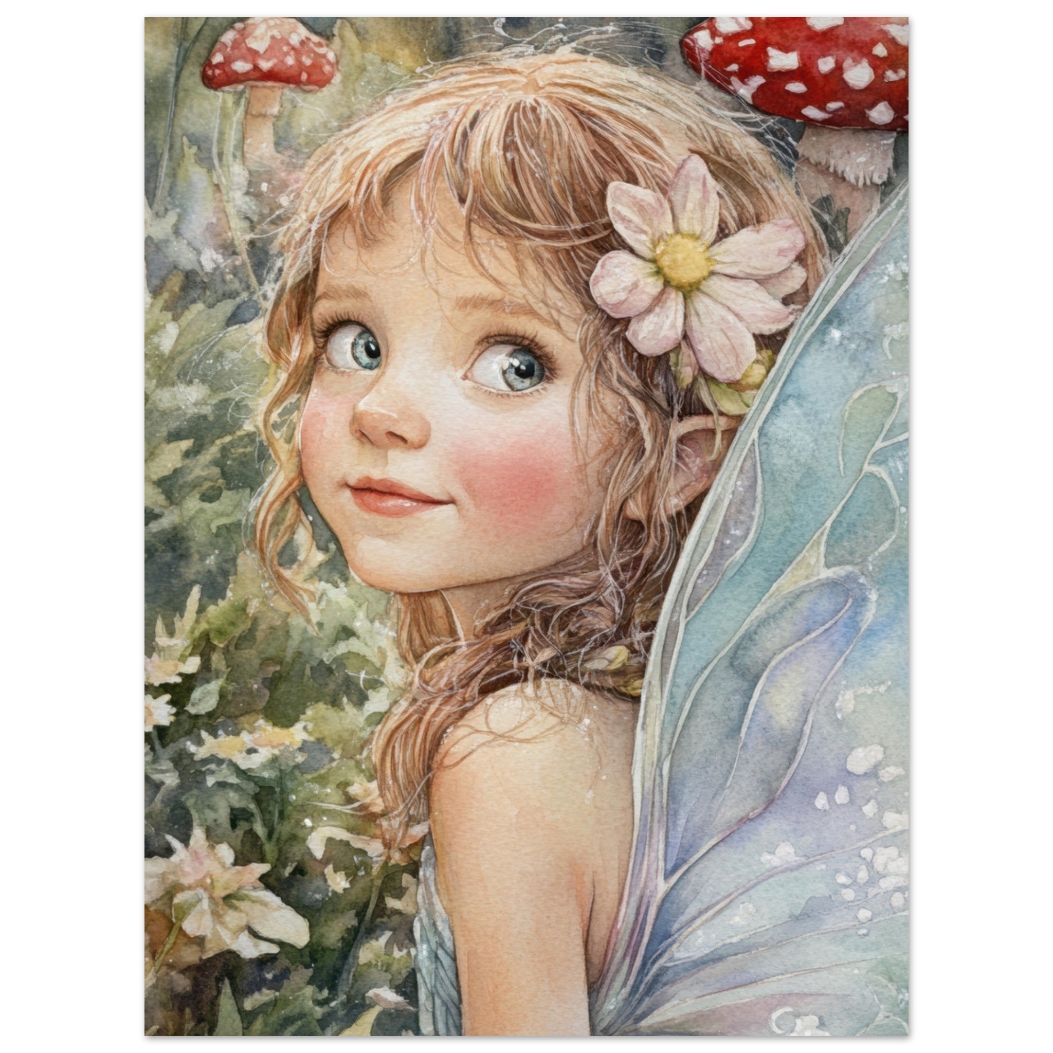 Aluminum Print Portrait - Watercolor Faerie Glade Watercolor Over - the - Thou 3 - Shop Ai Art WebShop - Digital Art online Store