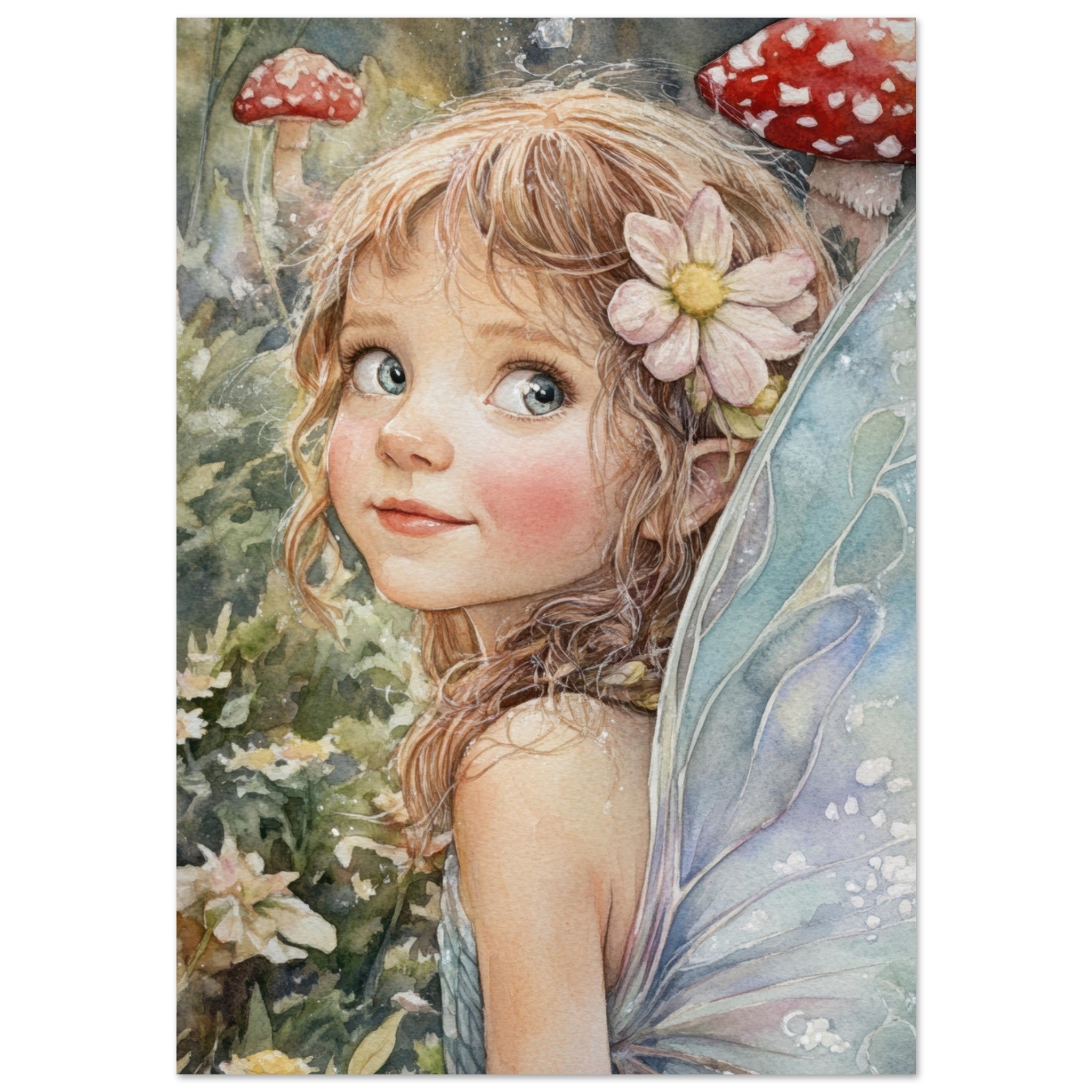Aluminum Print Portrait - Watercolor Faerie Glade Watercolor Over - the - Thou 3 - Shop Ai Art WebShop - Digital Art online Store