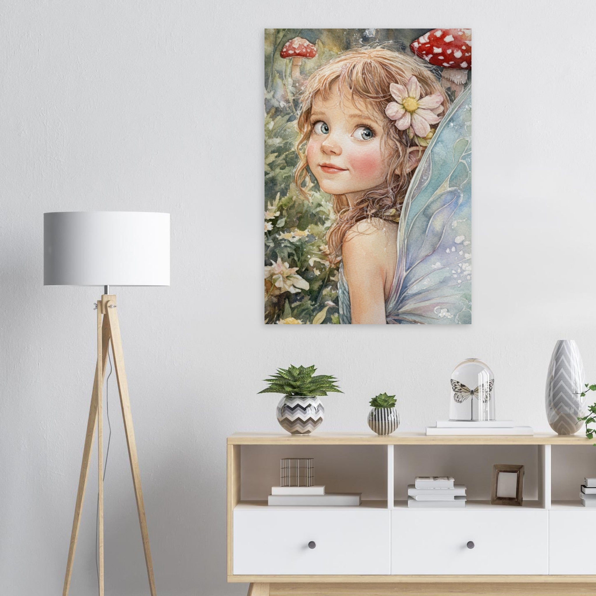 Aluminum Print Portrait - Watercolor Faerie Glade Watercolor Over - the - Thou 3 - Shop Ai Art WebShop - Digital Art online Store