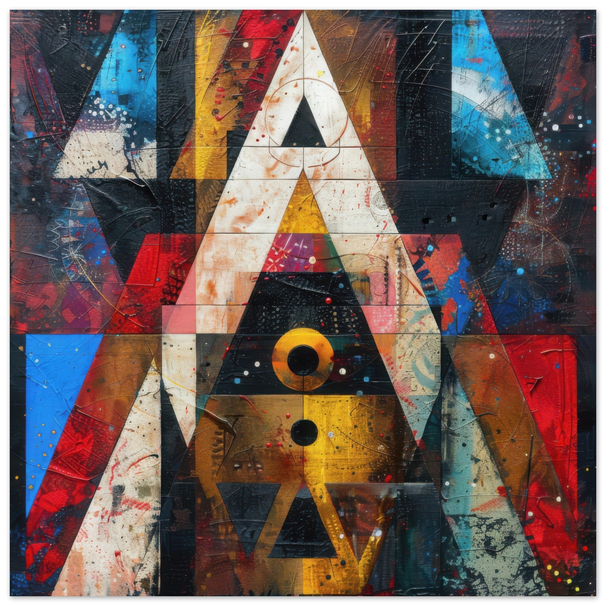 Aluminum Print Square - Free your mind abstract style 2 - Shop Ai Art WebShop - Digital Art online Store