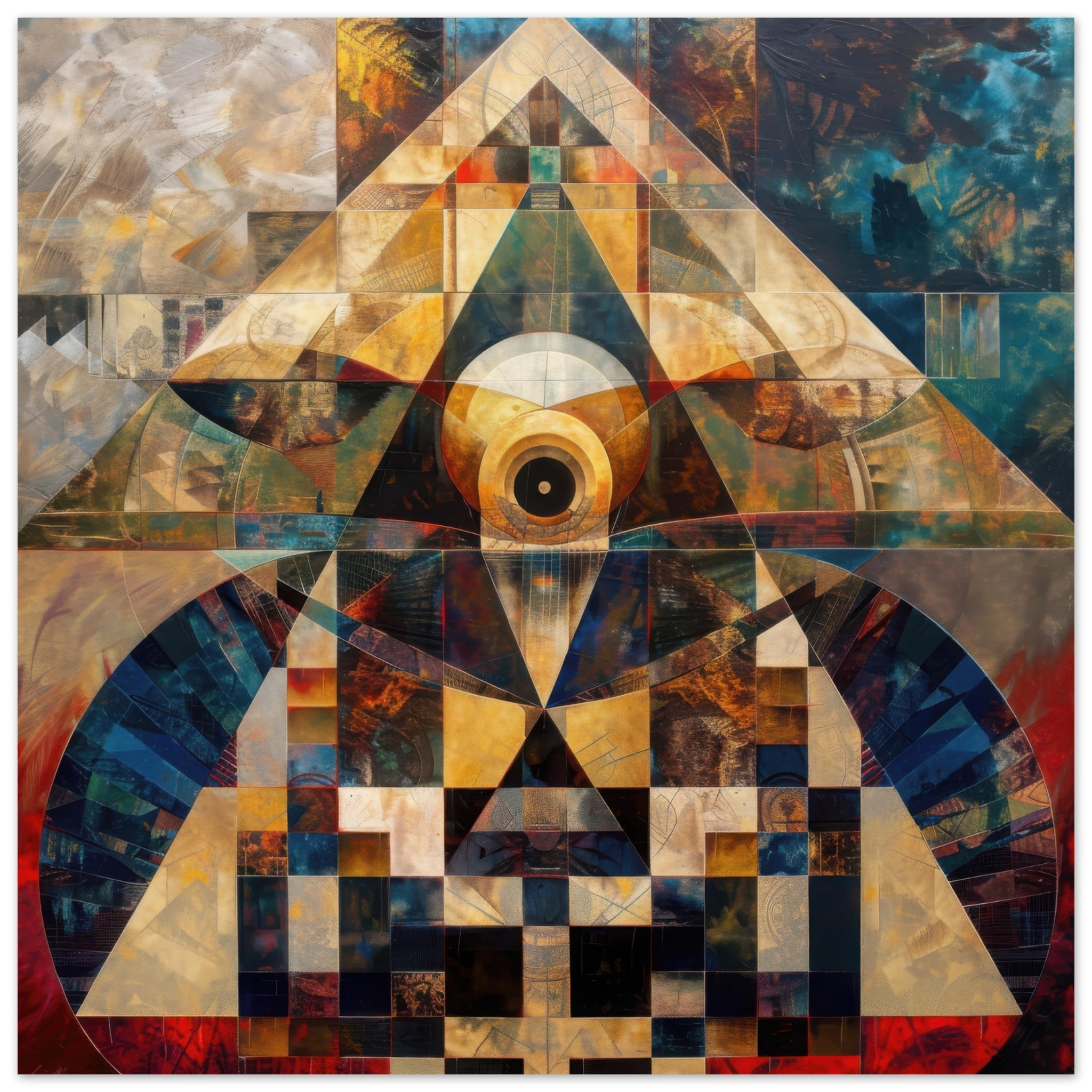 Aluminum Print Square - Free your mind abstract style 4 - Shop Ai Art WebShop - Digital Art online Store