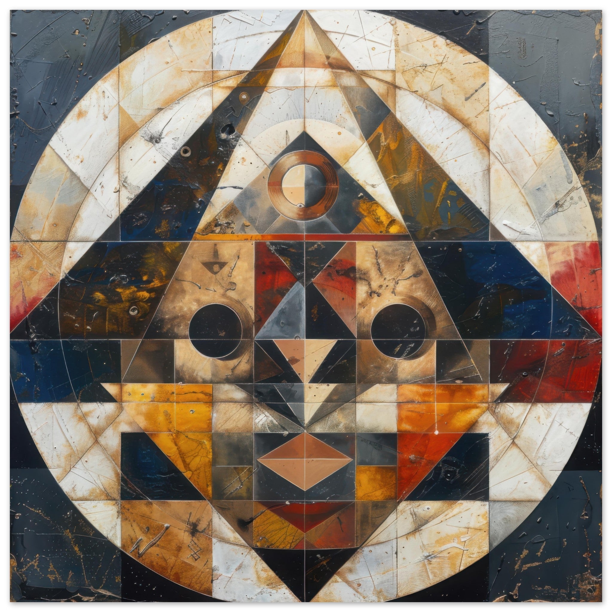 Aluminum Print Square - Free your mind abstract style 5 - Shop Ai Art WebShop - Digital Art online Store