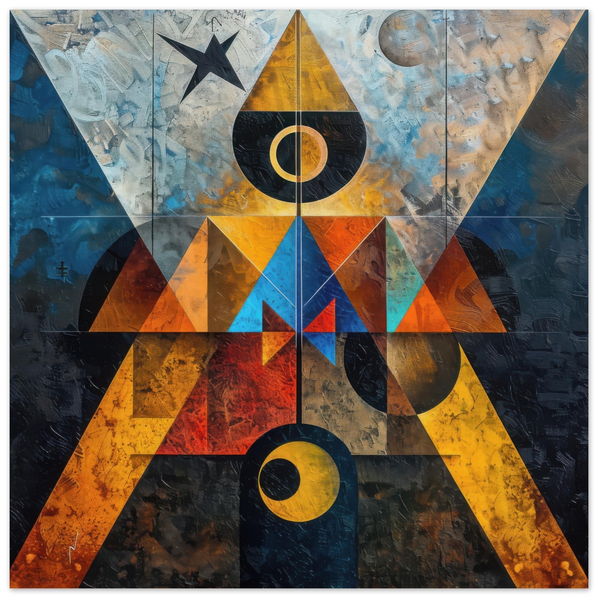 Aluminum Print Square - Free your mind abstract style - Shop Ai Art WebShop - Digital Art online Store