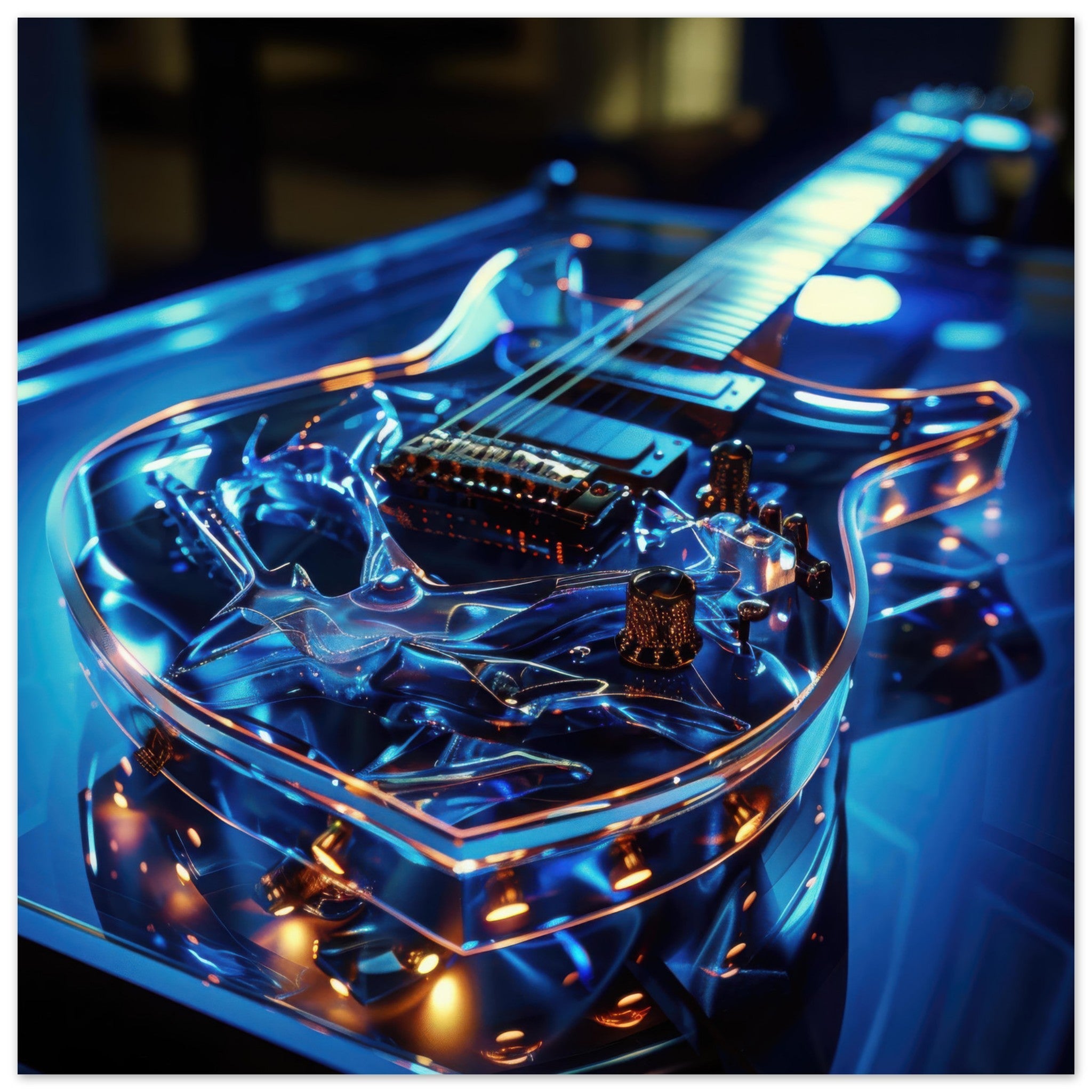 Aluminum Print Square - Music Art 6 - Shop Ai Art WebShop - Digital Art online Store