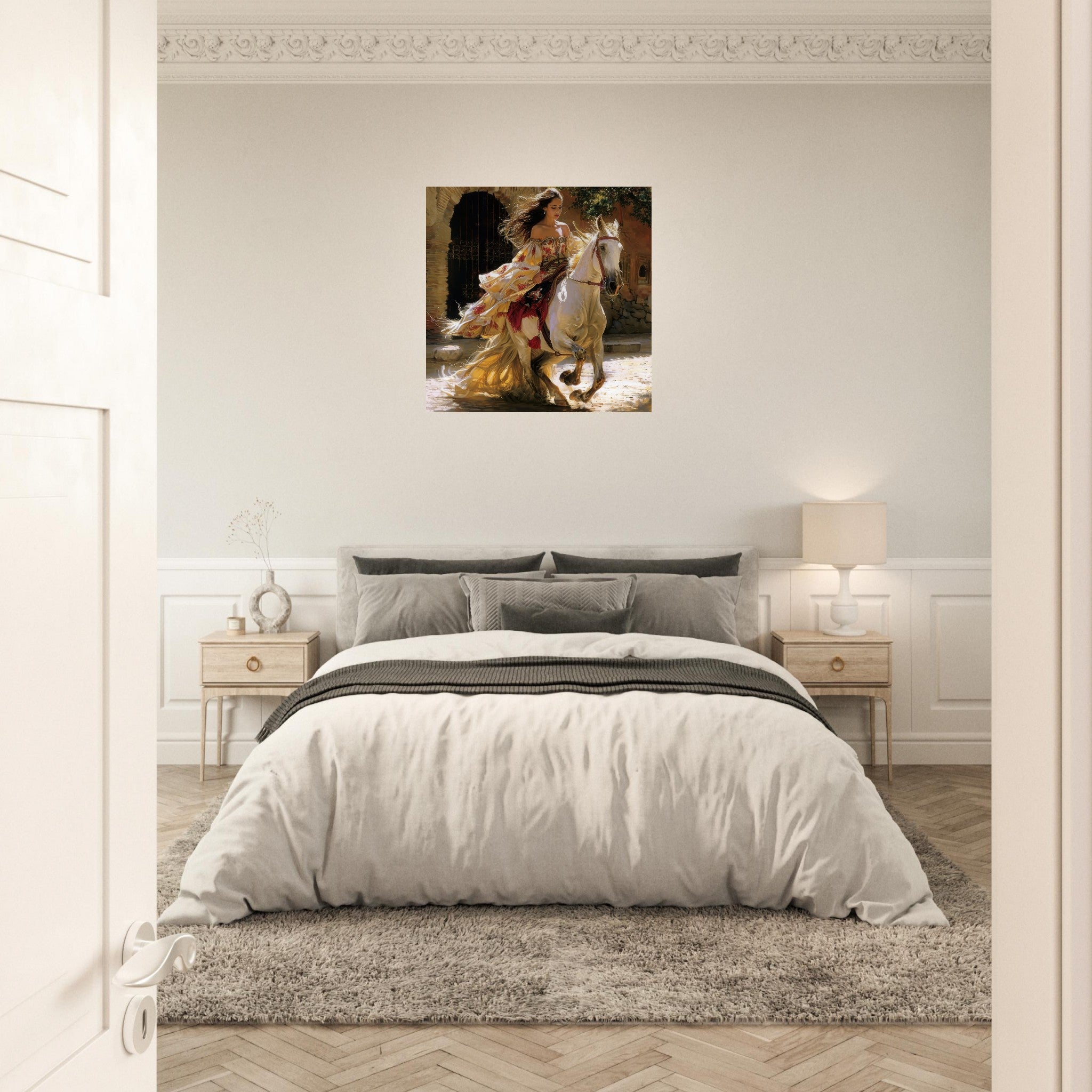 Aluminum Print Square - Romanticism art style culture of Spain 1 - Shop Ai Art WebShop - Digital Art online Store