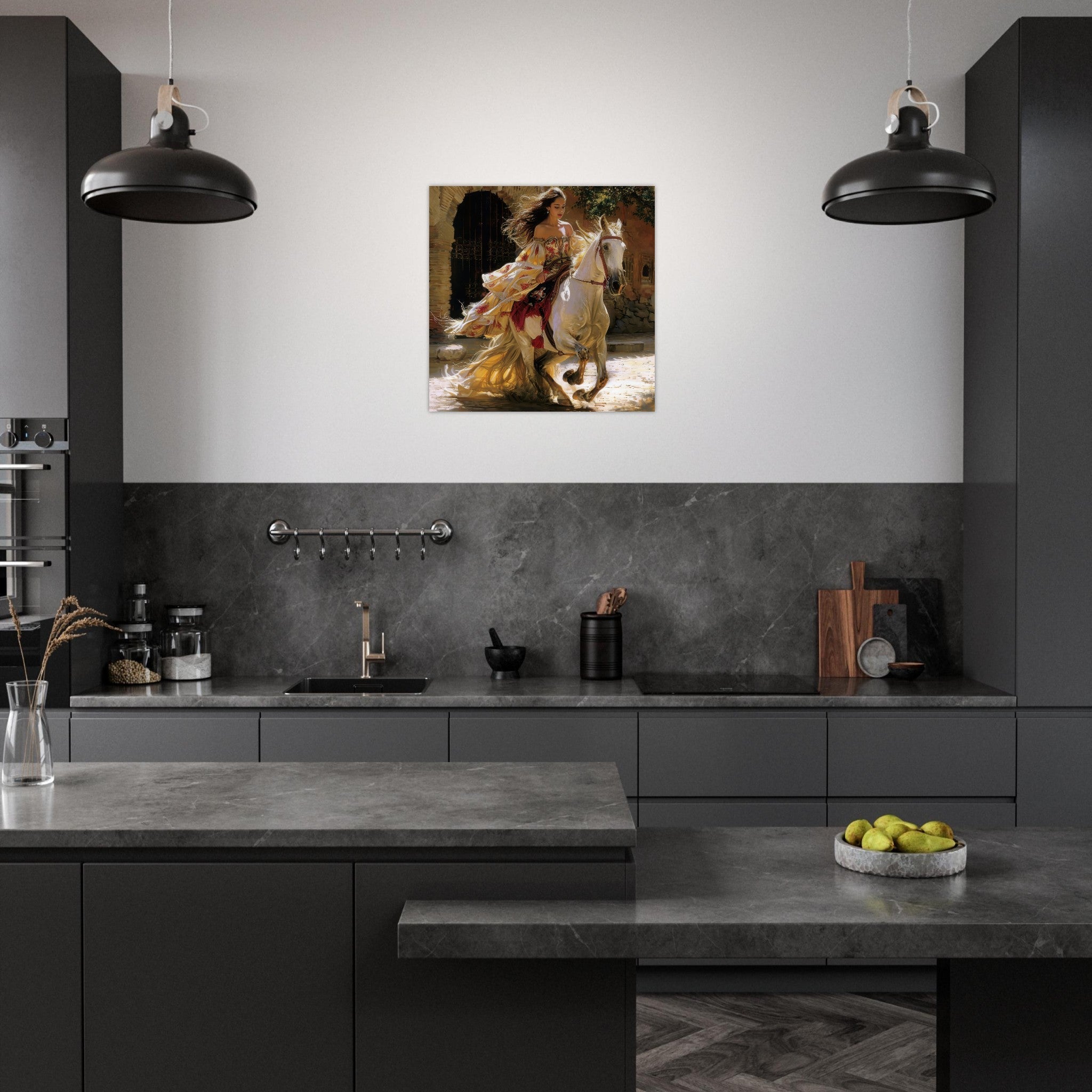 Aluminum Print Square - Romanticism art style culture of Spain 1 - Shop Ai Art WebShop - Digital Art online Store