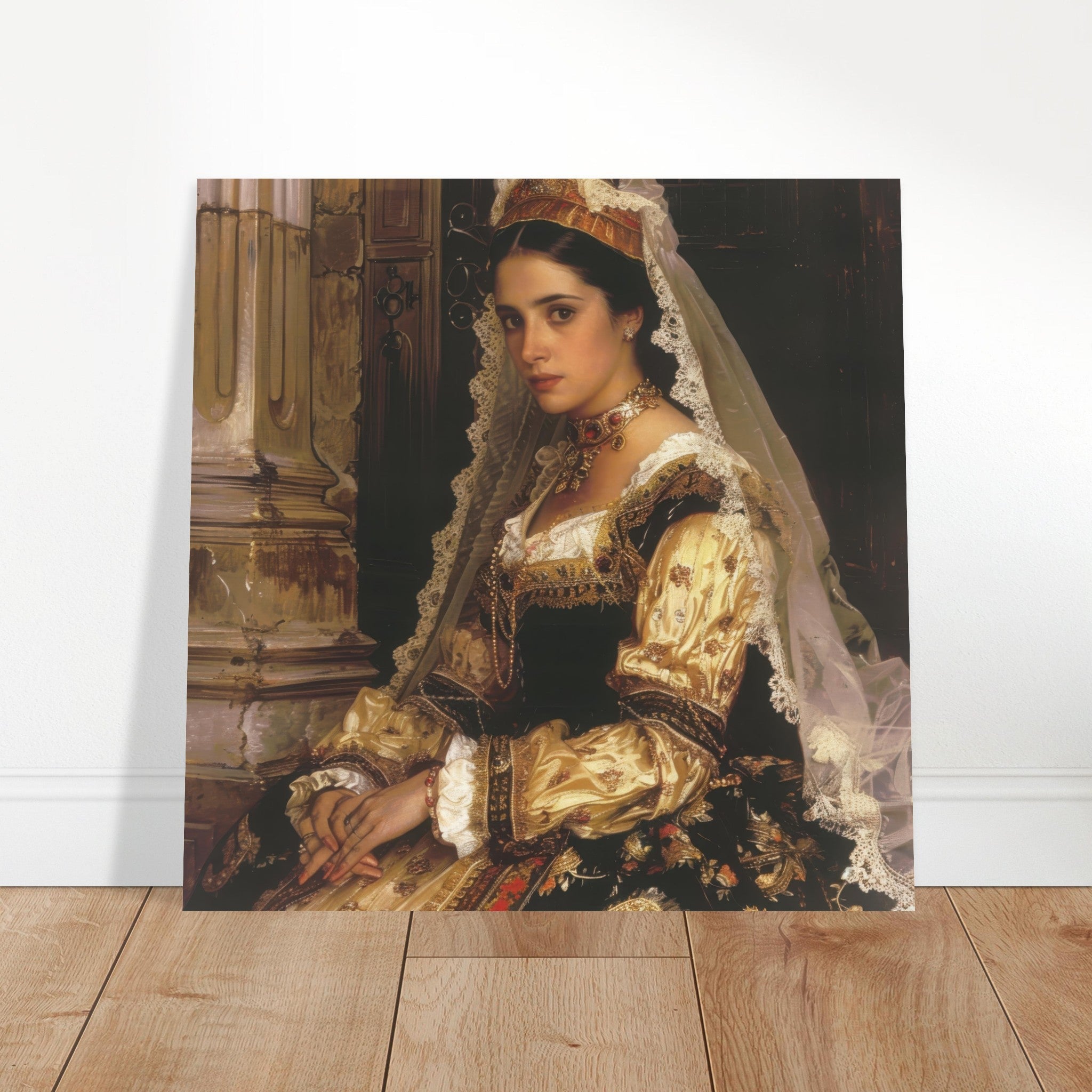 Aluminum Print Square - Romanticism art style culture of Spain 2 - Shop Ai Art WebShop - Digital Art online Store