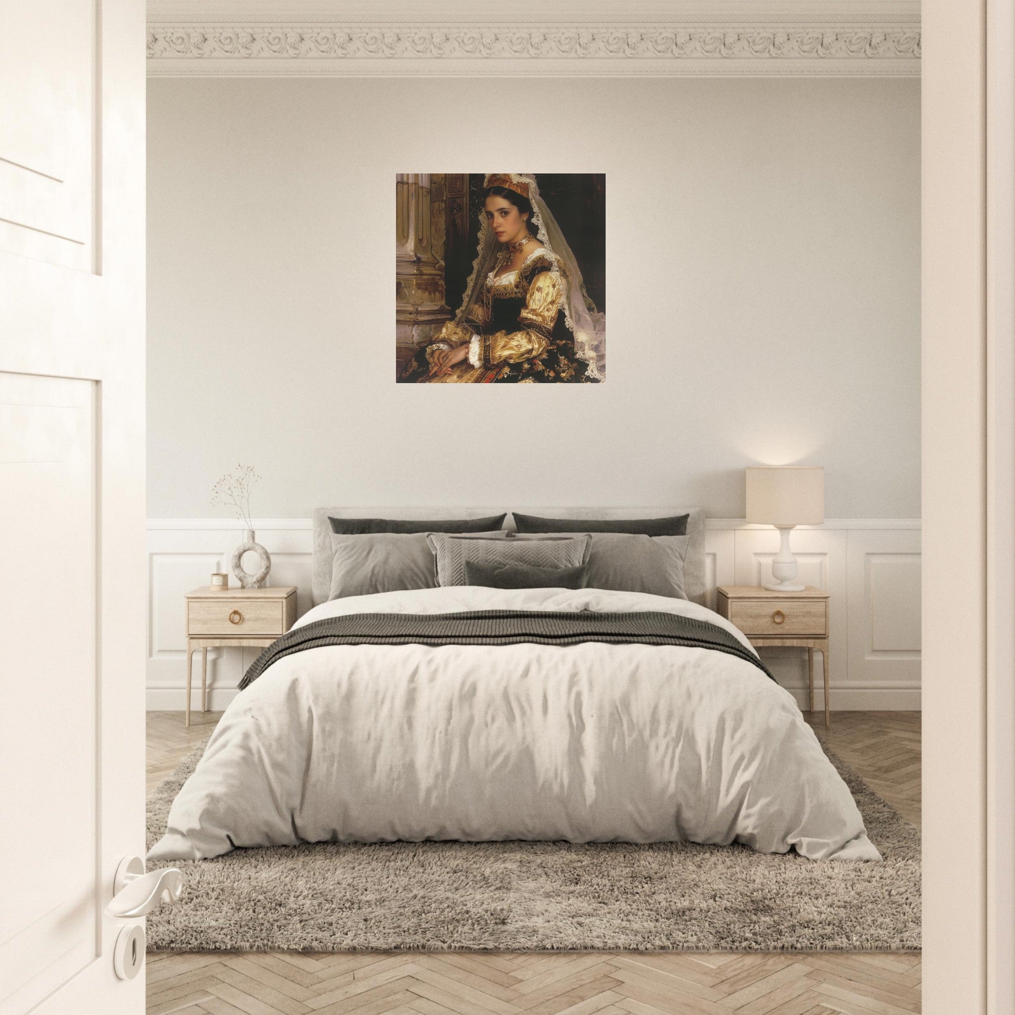 Aluminum Print Square - Romanticism art style culture of Spain 2 - Shop Ai Art WebShop - Digital Art online Store