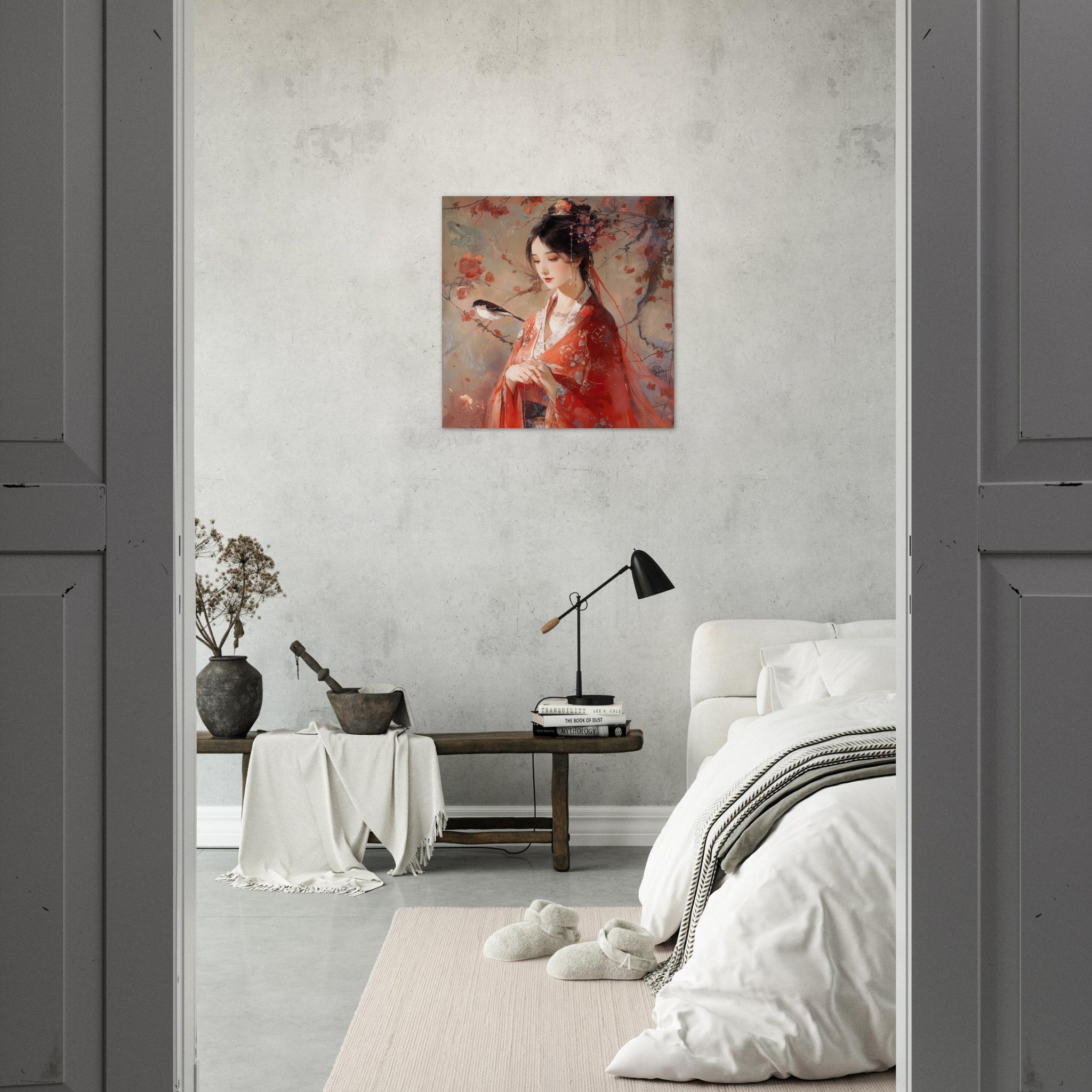 Aluminum Print Square - Romanticism art style old culture of China 2 - Shop Ai Art WebShop - Digital Art online Store