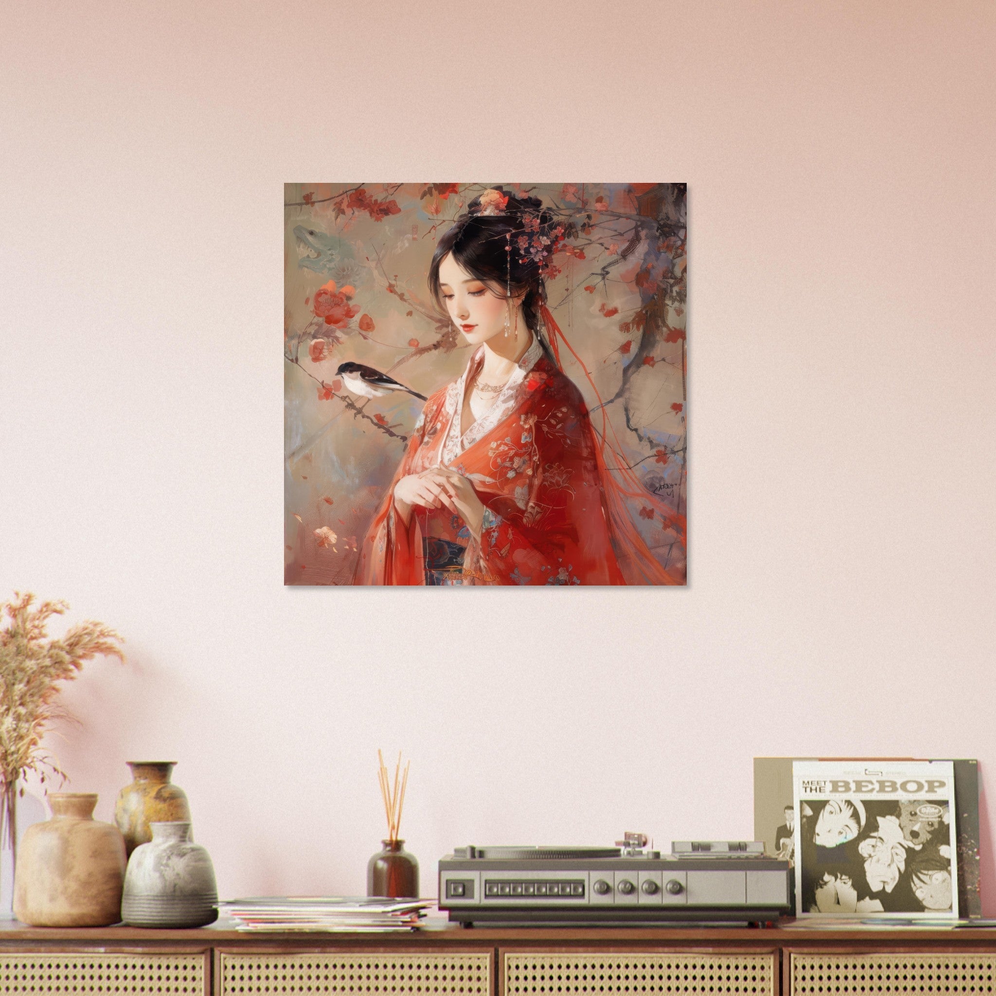 Aluminum Print Square - Romanticism art style old culture of China 2 - Shop Ai Art WebShop - Digital Art online Store