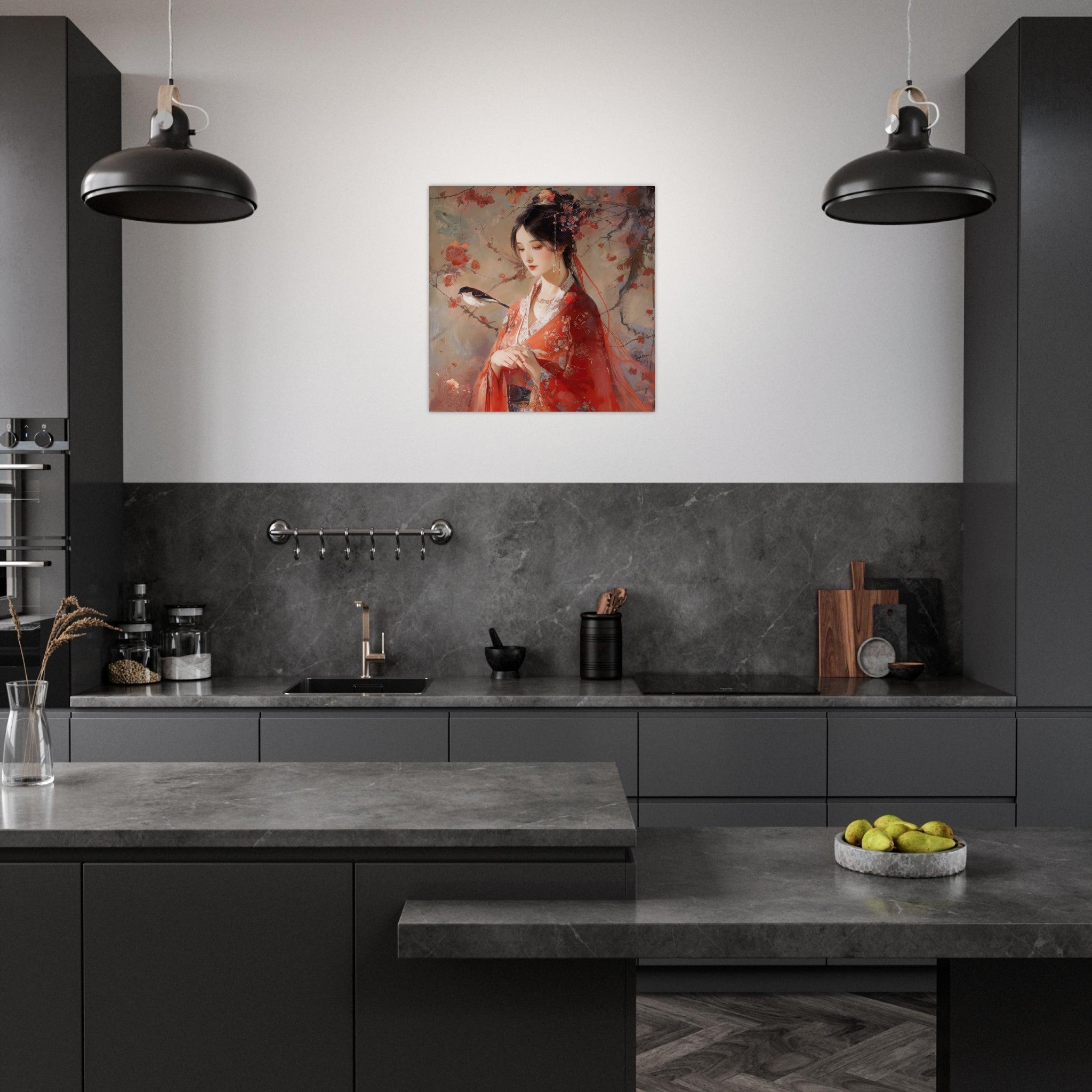Aluminum Print Square - Romanticism art style old culture of China 2 - Shop Ai Art WebShop - Digital Art online Store