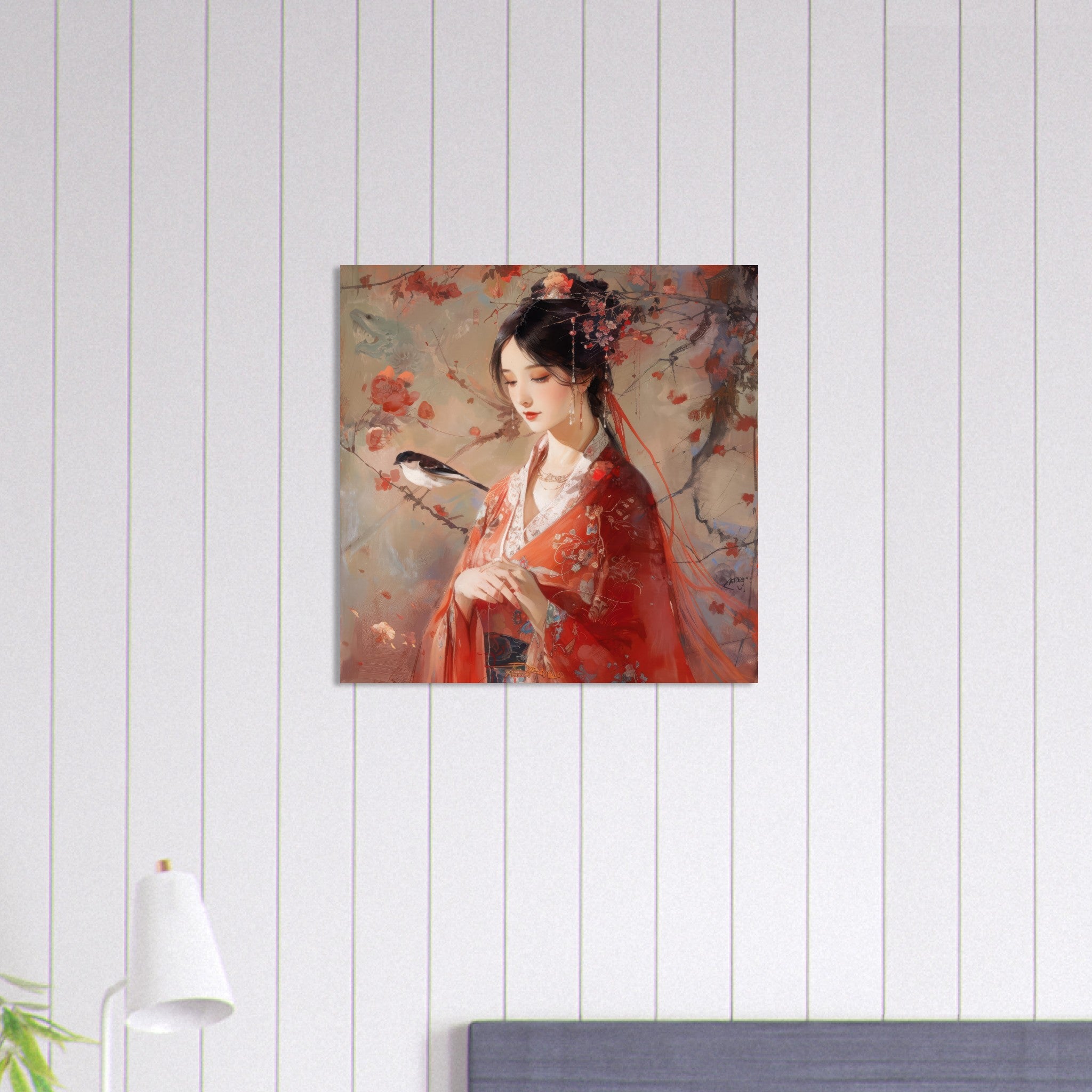 Aluminum Print Square - Romanticism art style old culture of China 2 - Shop Ai Art WebShop - Digital Art online Store
