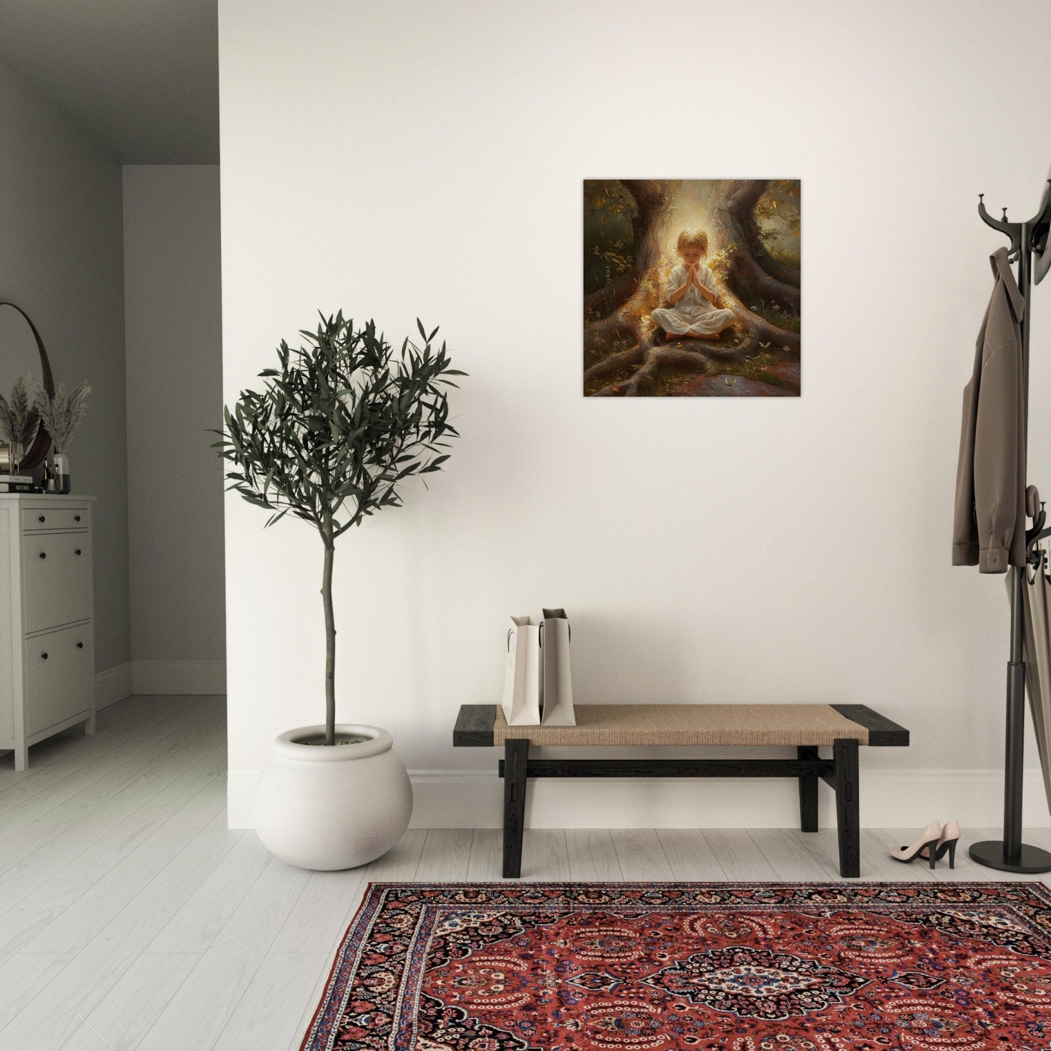 Aluminum Print Square - Spiritual Development in Childhood 4 - Shop Ai Art WebShop - Digital Art online Store