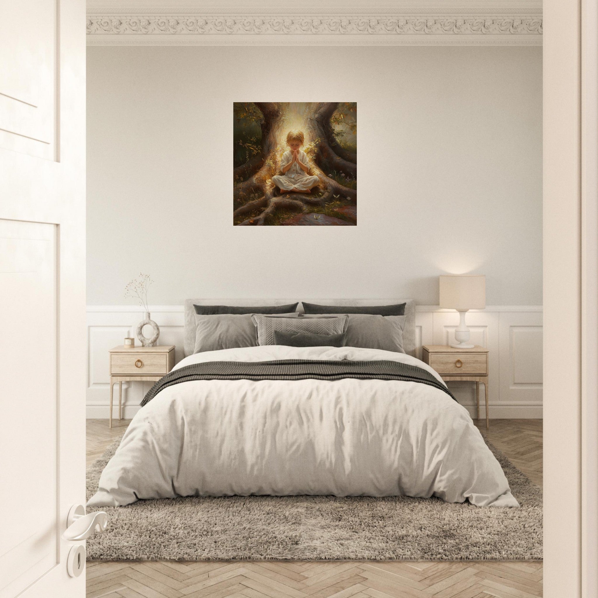 Aluminum Print Square - Spiritual Development in Childhood 4 - Shop Ai Art WebShop - Digital Art online Store
