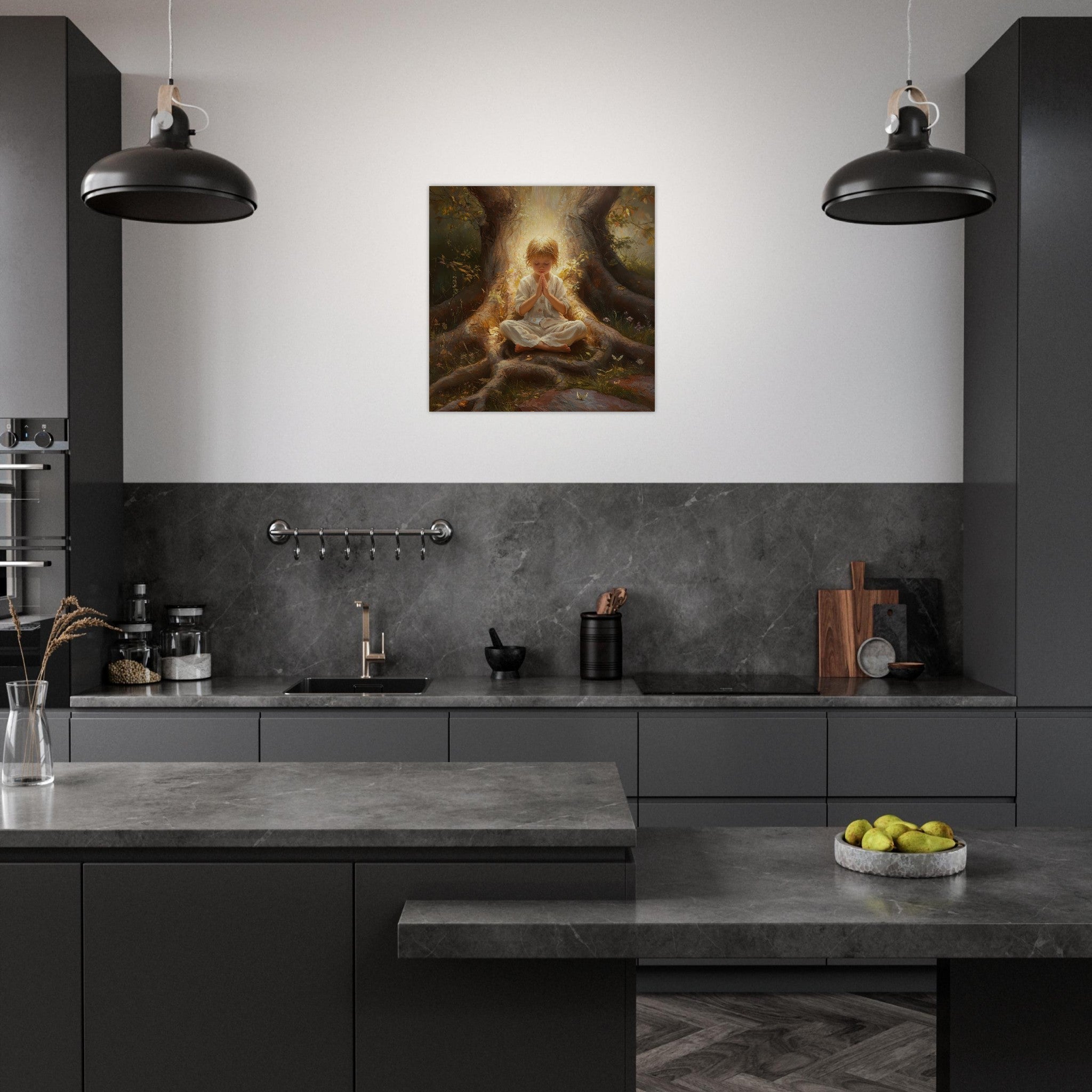 Aluminum Print Square - Spiritual Development in Childhood 4 - Shop Ai Art WebShop - Digital Art online Store